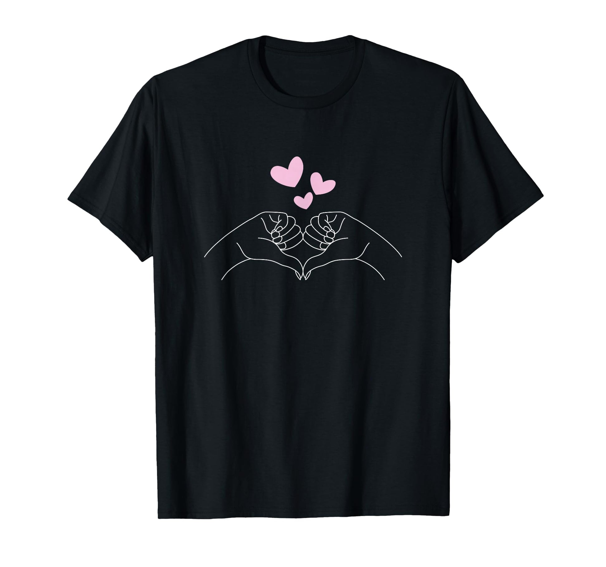Korean Pop Finger Hand Heart Symbol T-Shirt - Unique Graphic Men Women - T-Shirt, Sweatshirt, Hoodie