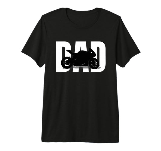 Biker Dad Funny Motorcycle Fathers Day T-Shirt - Minimalist Print Unisex - T-Shirt, Sweatshirt, Hoodie
