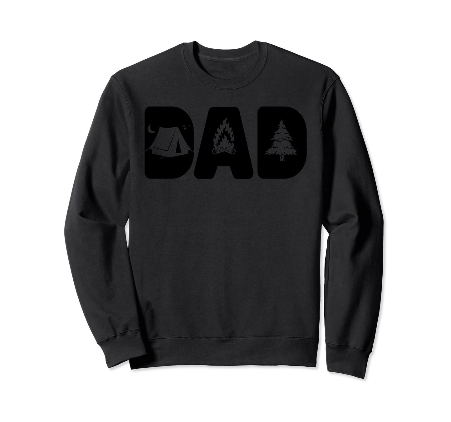 Dad Camping Happy Fathers Day Sweatshirt - Graphic Print Men Women - T-Shirt, Sweatshirt, Hoodie