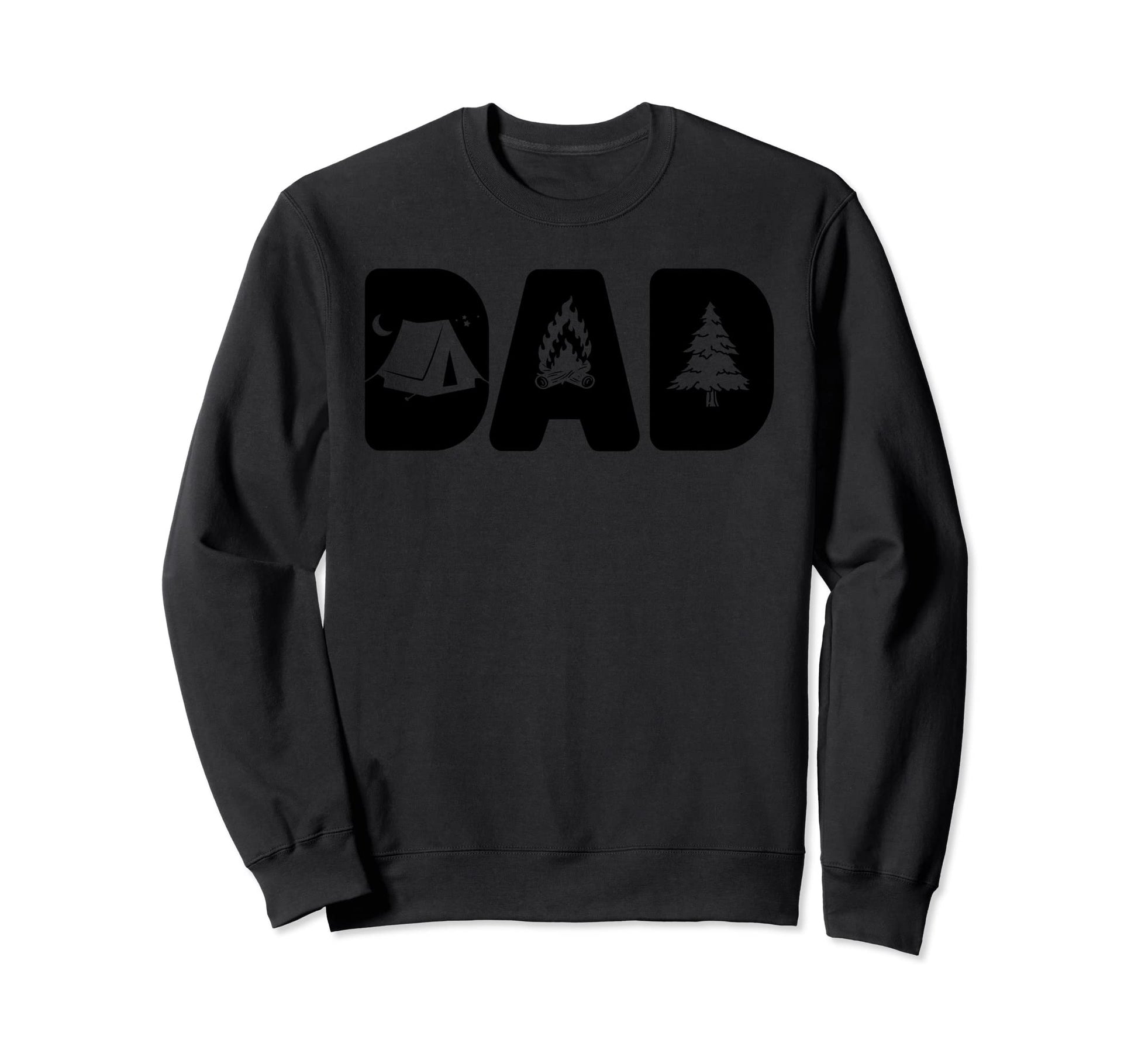 Dad Camping Happy Fathers Day Sweatshirt - Graphic Print Men Women - T-Shirt, Sweatshirt, Hoodie