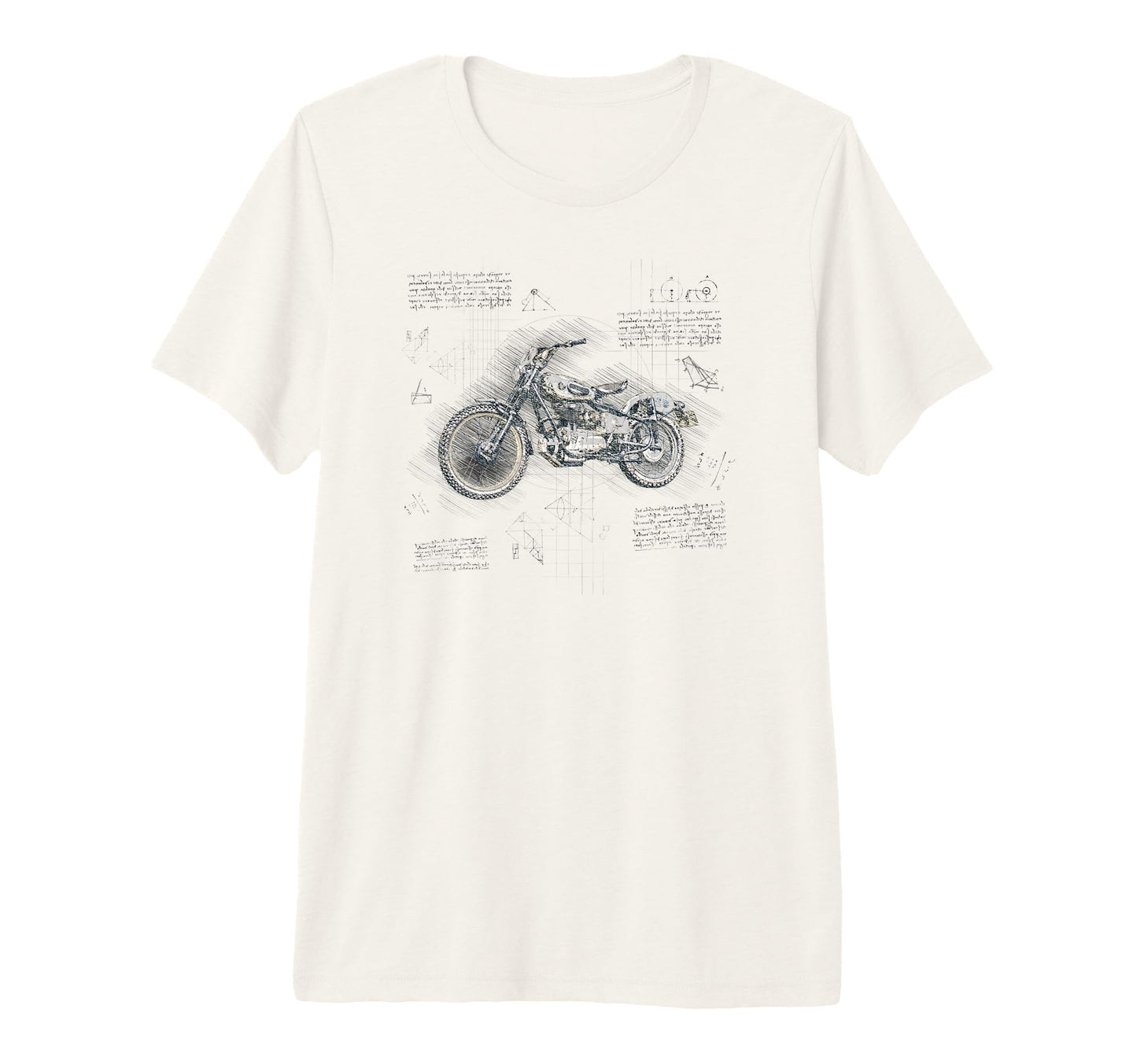 Motorbike Blueprint Motorcycle T-Shirt - Casual Everyday Wear for Adults - T-Shirt, Sweatshirt, Hoodie