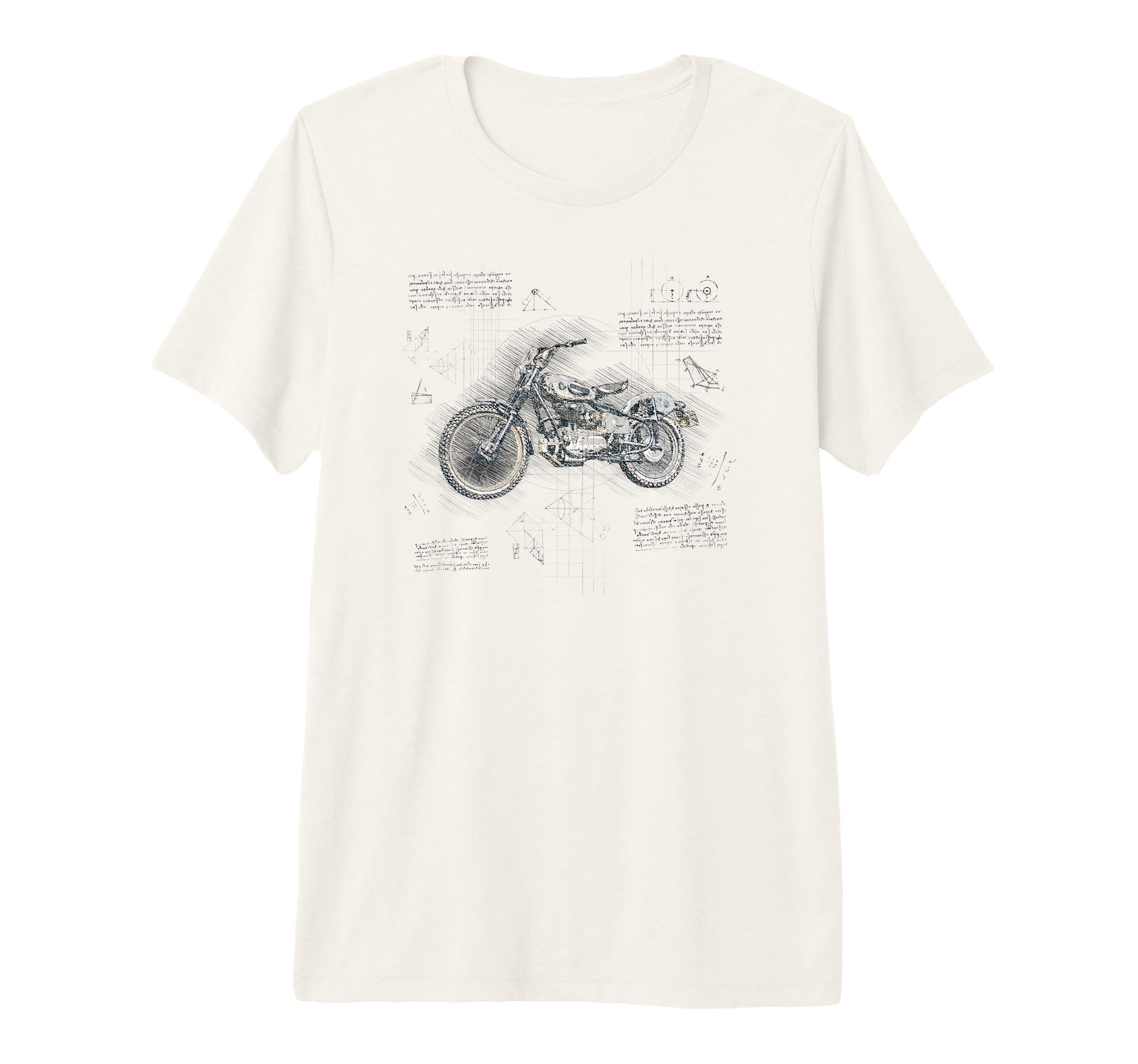 Motorbike Blueprint Motorcycle T-Shirt - Casual Everyday Wear for Adults - T-Shirt, Sweatshirt, Hoodie