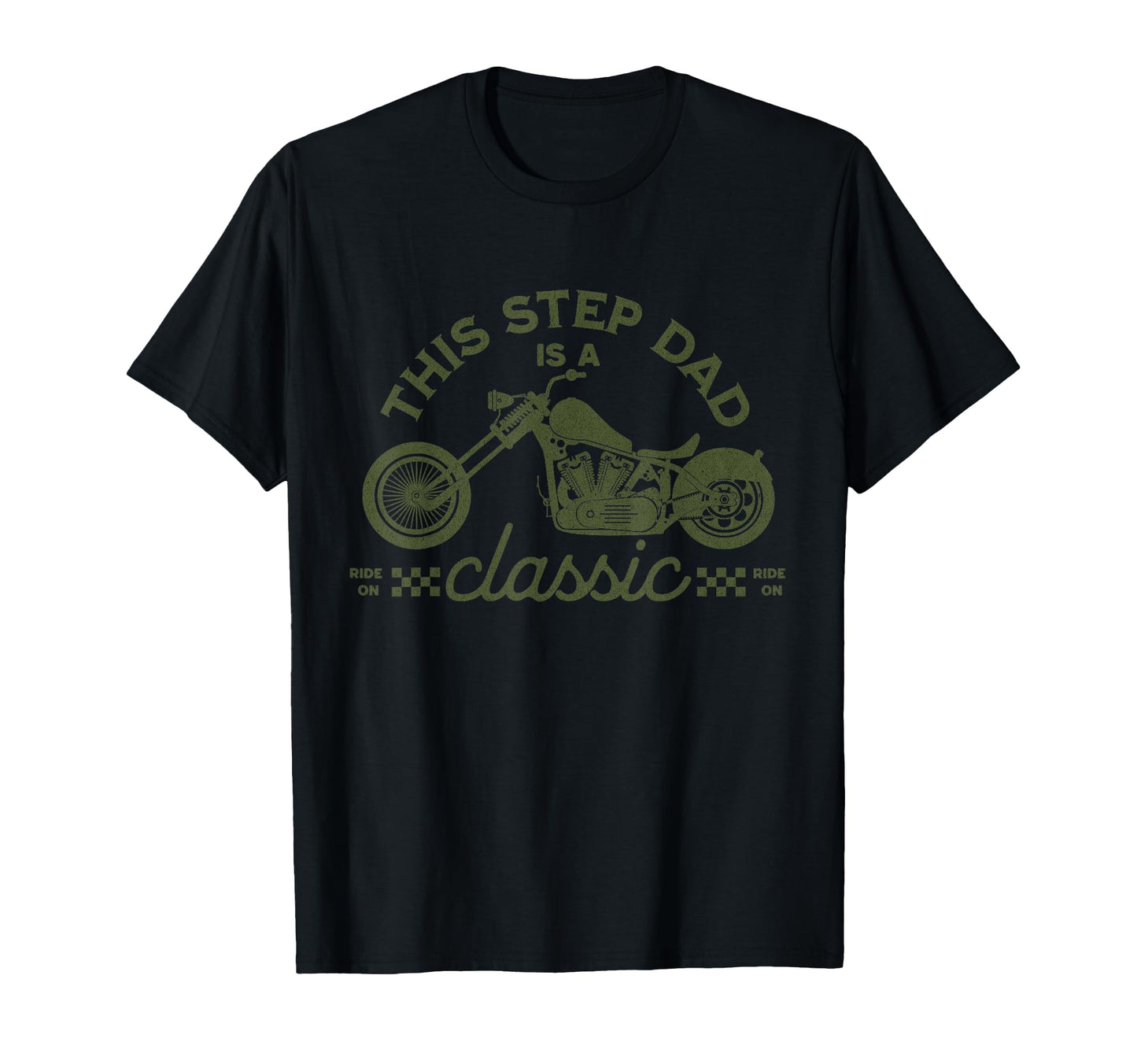 This Step Dad Is Funny Motorcycle T-Shirt - Trendy Graphic for Adults - T-Shirt, Sweatshirt, Hoodie
