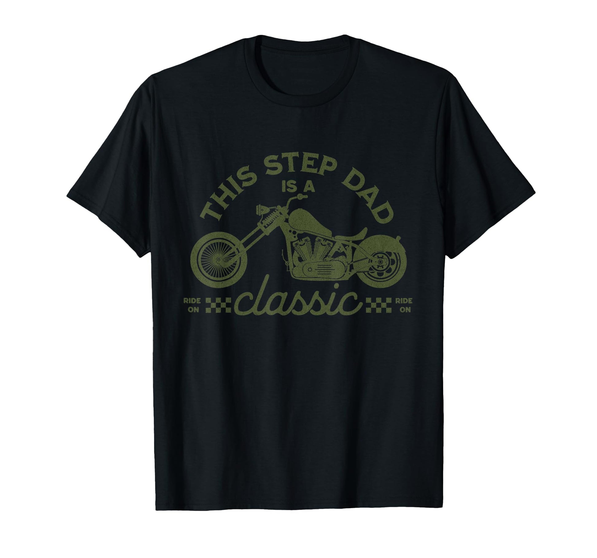 This Step Dad Is Funny Motorcycle T-Shirt - Trendy Graphic for Adults - T-Shirt, Sweatshirt, Hoodie