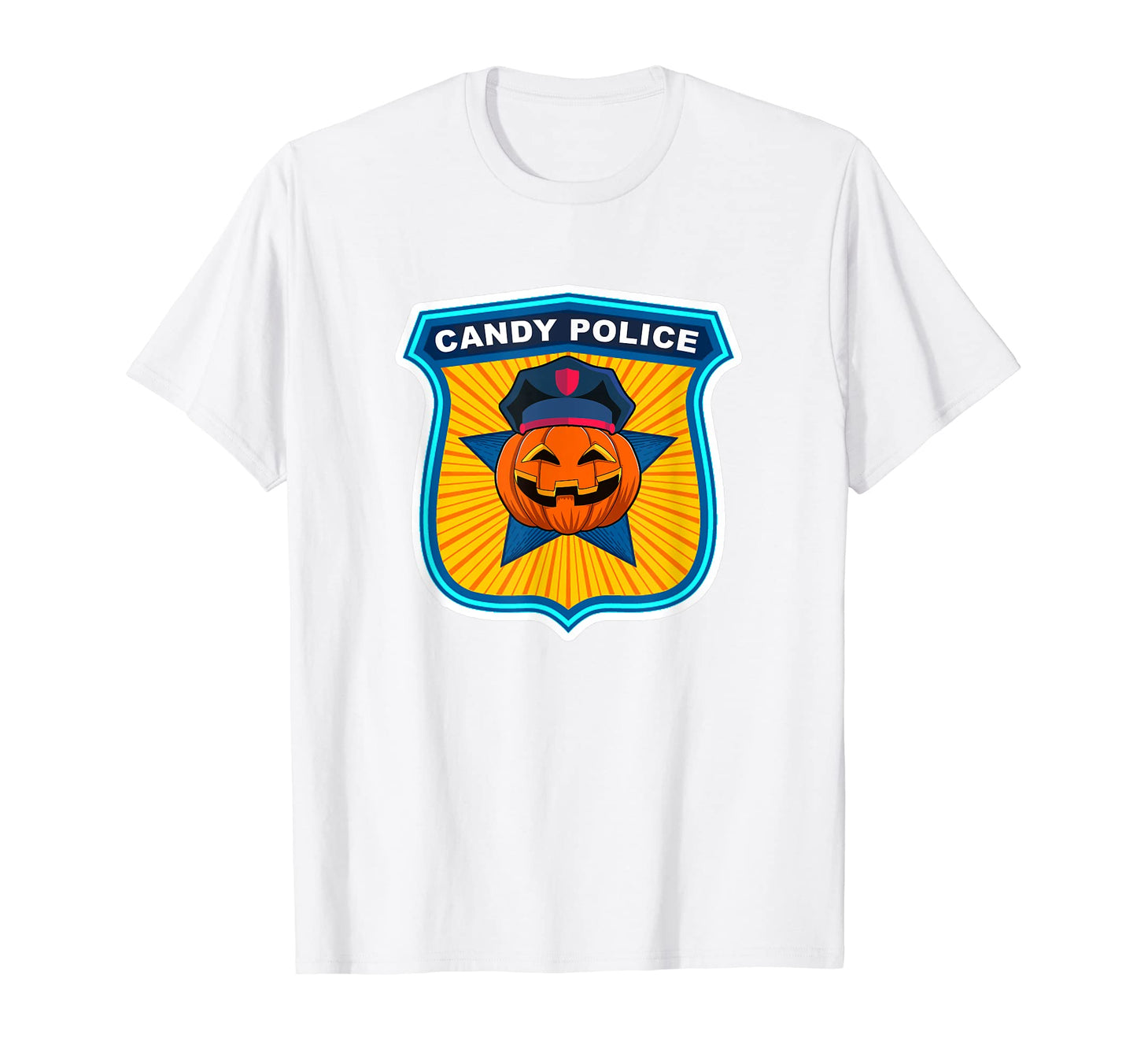 Scary Theme Party Candy Policeman T-Shirt - Fun Novelty Design Men Women - T-Shirt, Sweatshirt, Hoodie