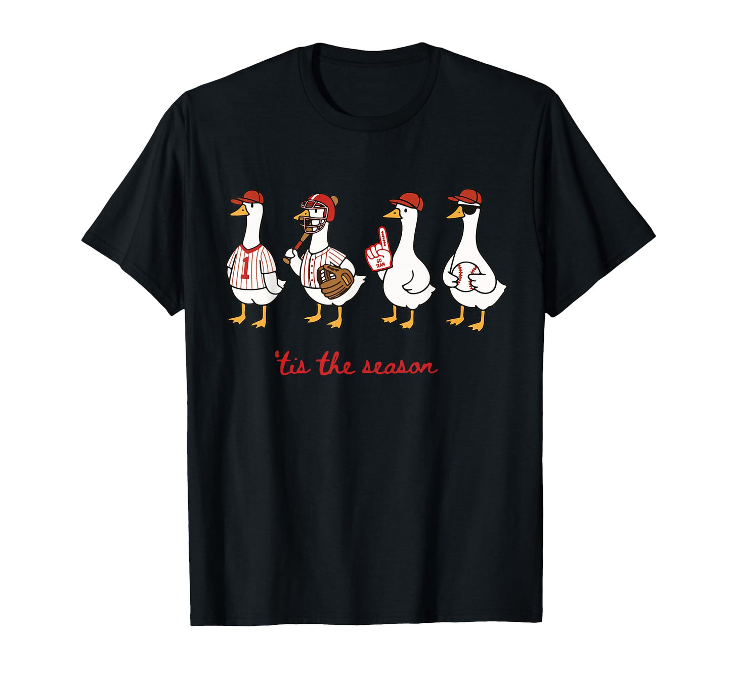 Tis Season Silly Goose Love Baseball T-Shirt - Minimalist Print for Adults - T-Shirt, Sweatshirt, Hoodie