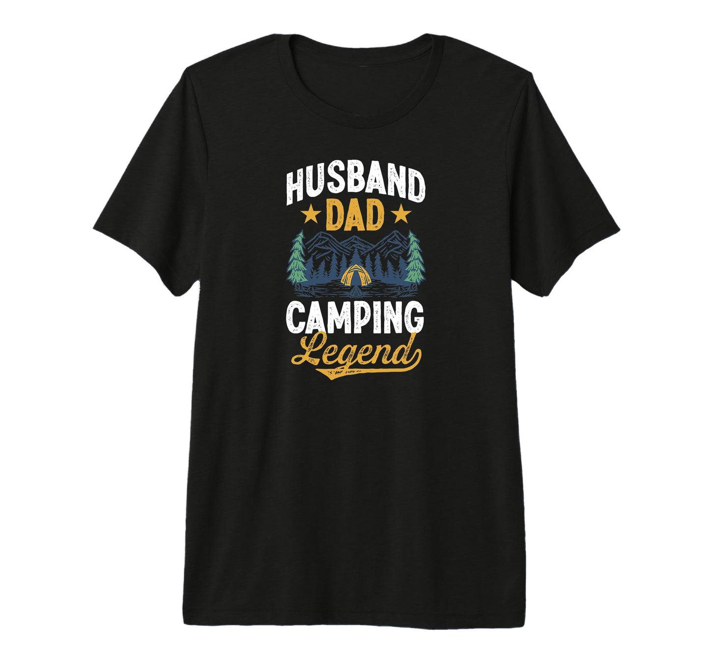 Husband Dad Camping Camo Fathers T-Shirt - Fun Novelty Design Men Women - T-Shirt, Sweatshirt, Hoodie