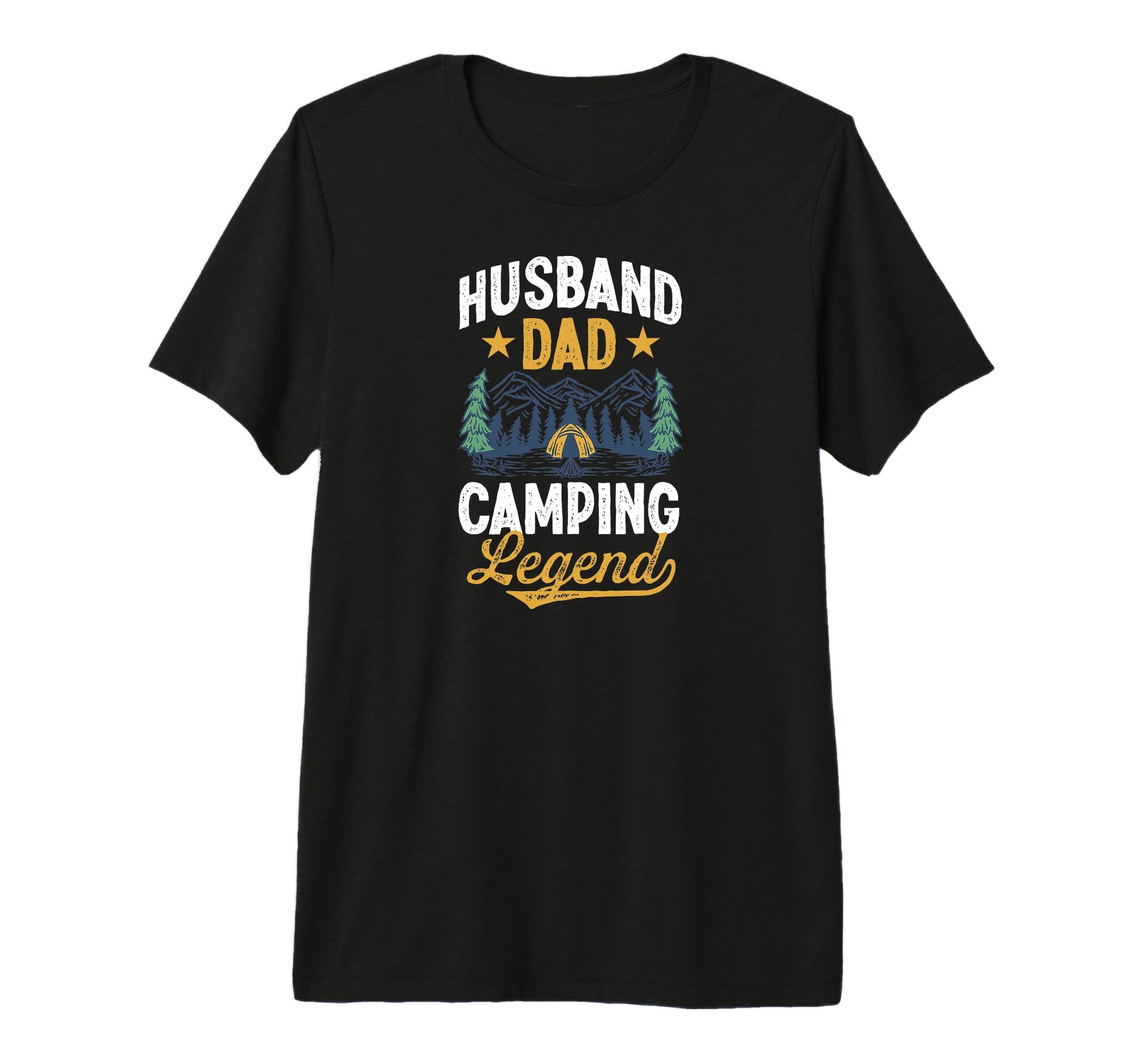 Husband Dad Camping Camo Fathers T-Shirt - Fun Novelty Design Men Women - T-Shirt, Sweatshirt, Hoodie