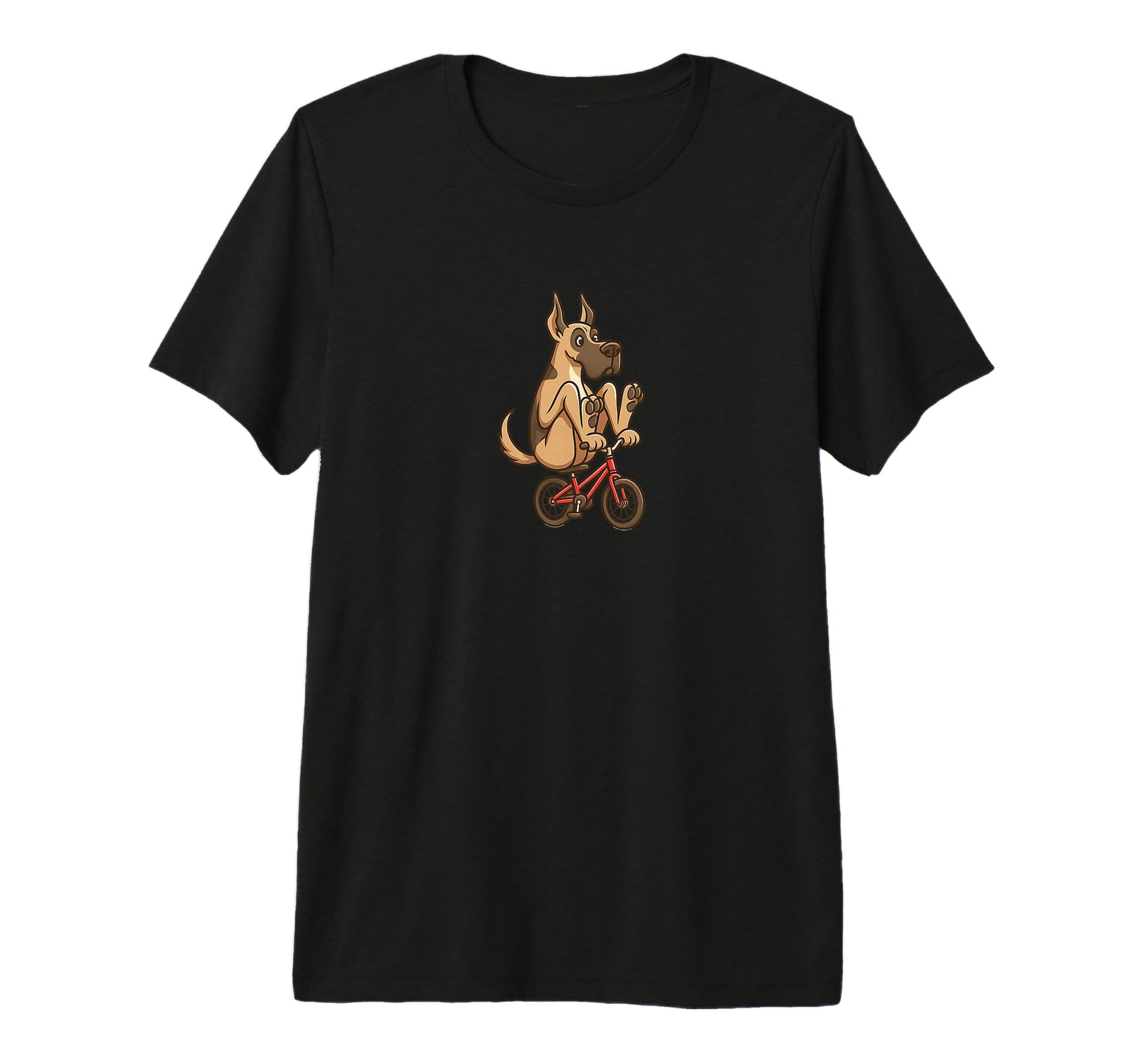 Great Dane Riding Bike Bicycle Funny T-Shirt - Trendy Graphic for Adults - T-Shirt, Sweatshirt, Hoodie
