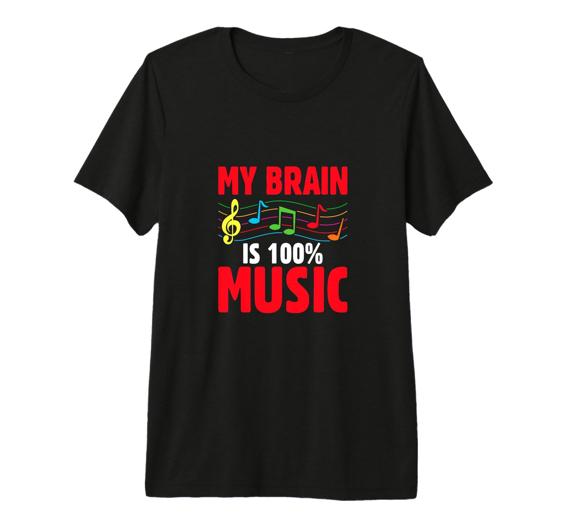 My Brain Is 100 Music Music Lover T-Shirt - Graphic Print Men Women - T-Shirt, Sweatshirt, Hoodie