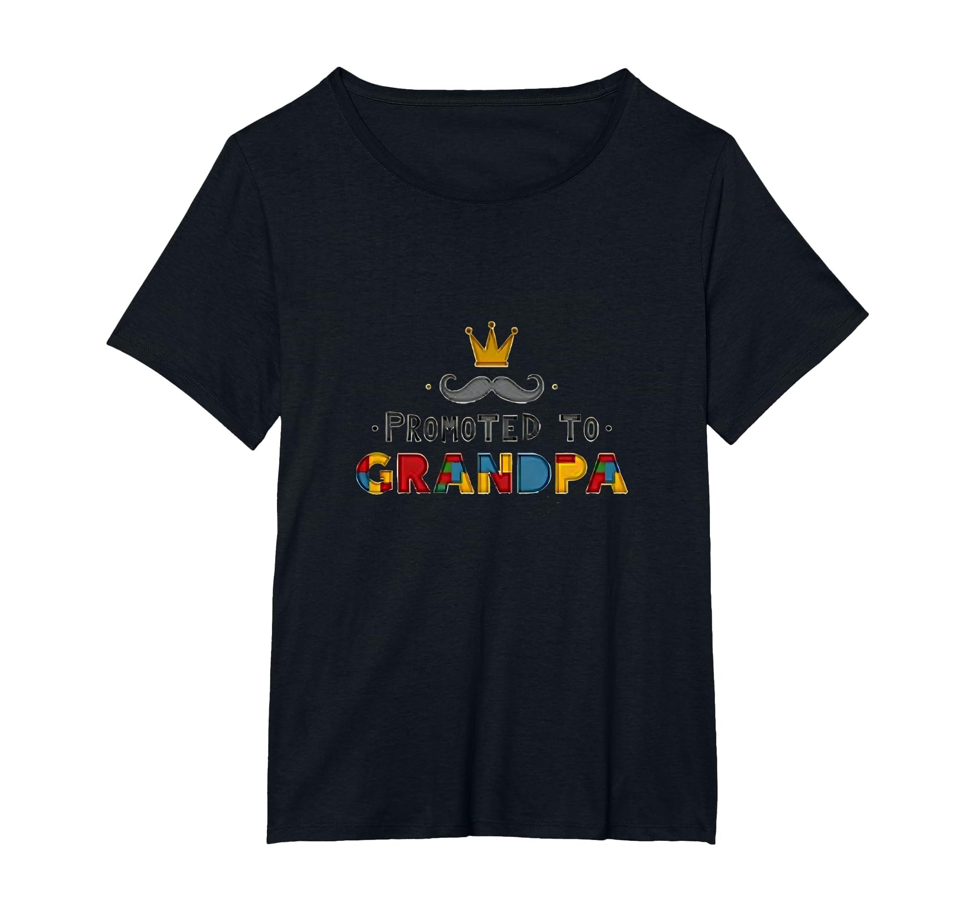 Promoted To Grandpa Royal Mustache T-Shirt - Minimalist Print Unisex - T-Shirt, Sweatshirt, Hoodie