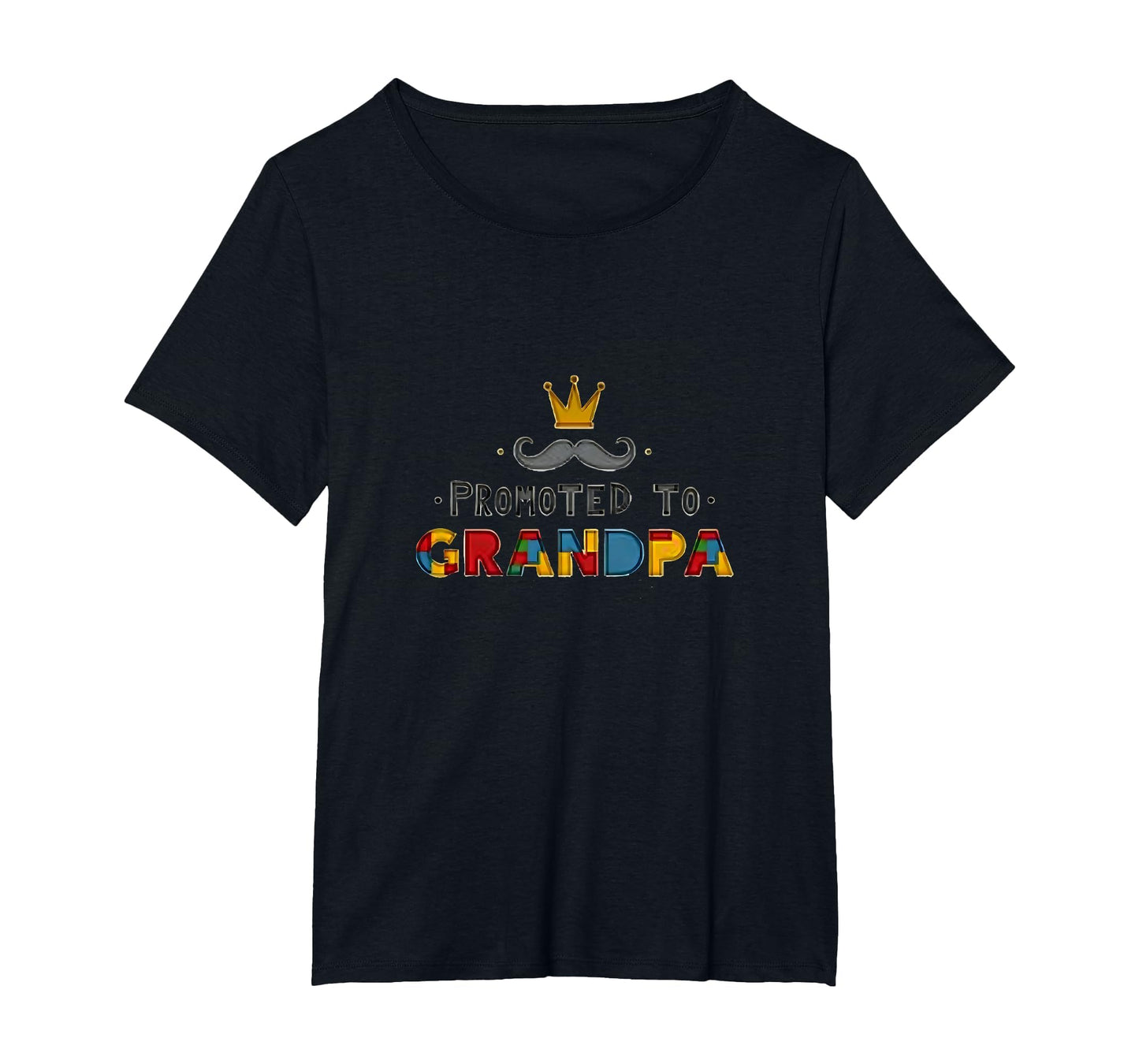 Promoted To Grandpa Royal Mustache T-Shirt - Minimalist Print Men Women - T-Shirt, Sweatshirt, Hoodie