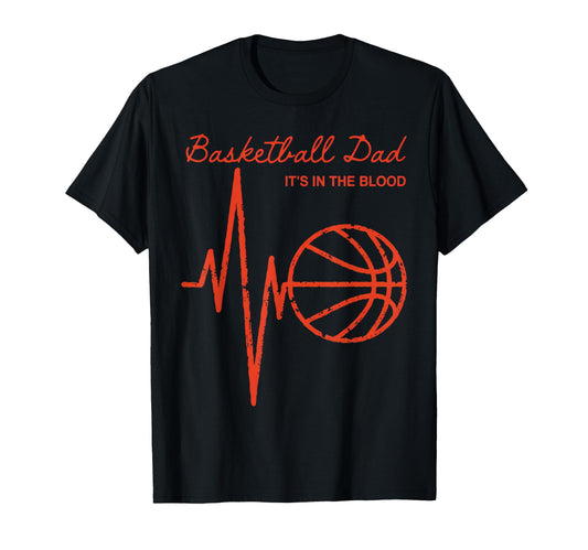 Basketball Heartbeat Basketball Dad T-Shirt - Streetwear Style Unisex - T-Shirt, Sweatshirt, Hoodie