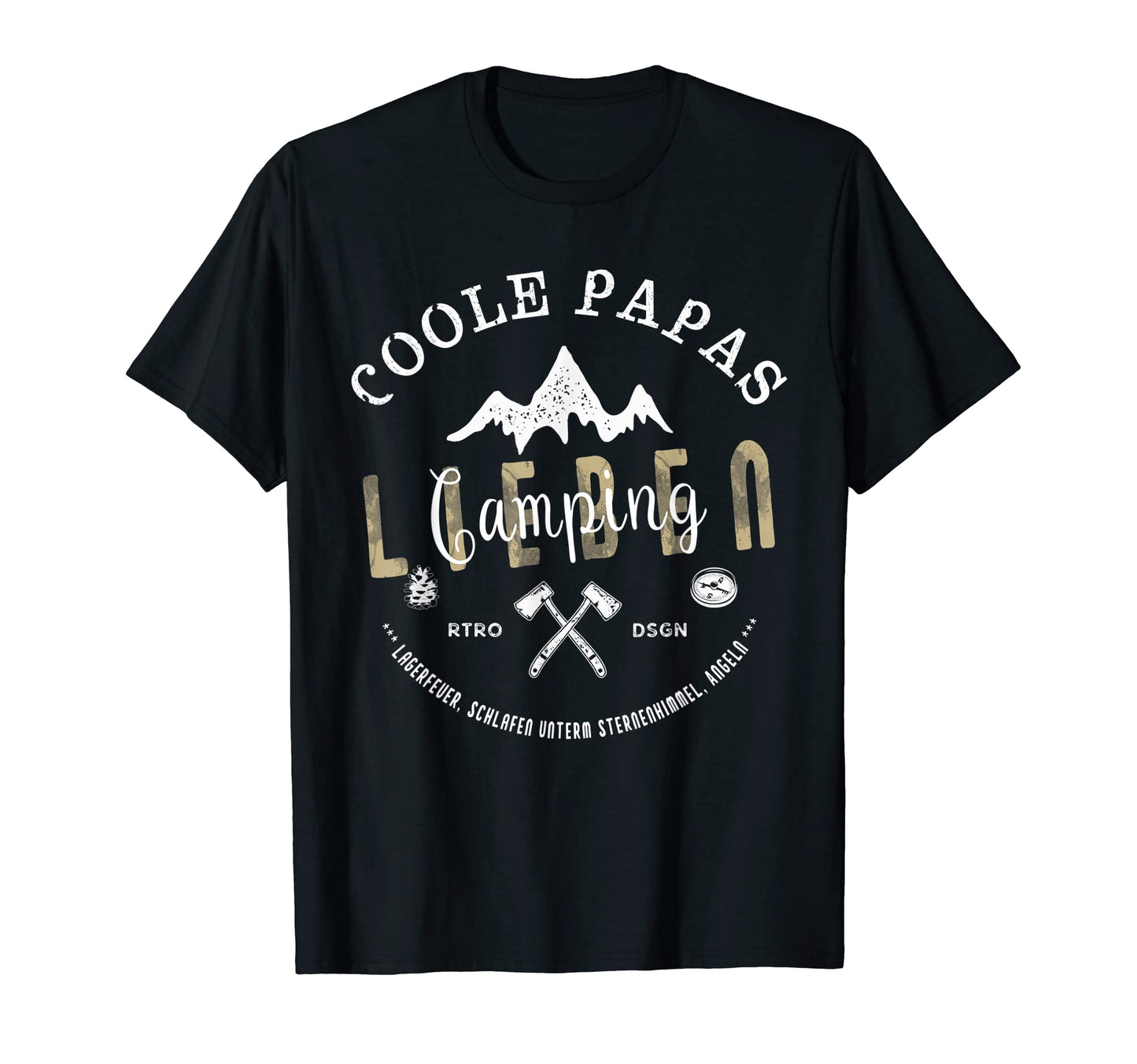 Mens Dad Gift Papas Love Camping T-Shirt - Unique Graphic for Adults - T-Shirt, Sweatshirt, Hoodie