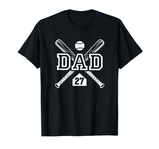 Baseball Dad Softball Dad 27 Jersey T-Shirt - Aesthetic Graphic Men Women - T-Shirt, Sweatshirt, Hoodie