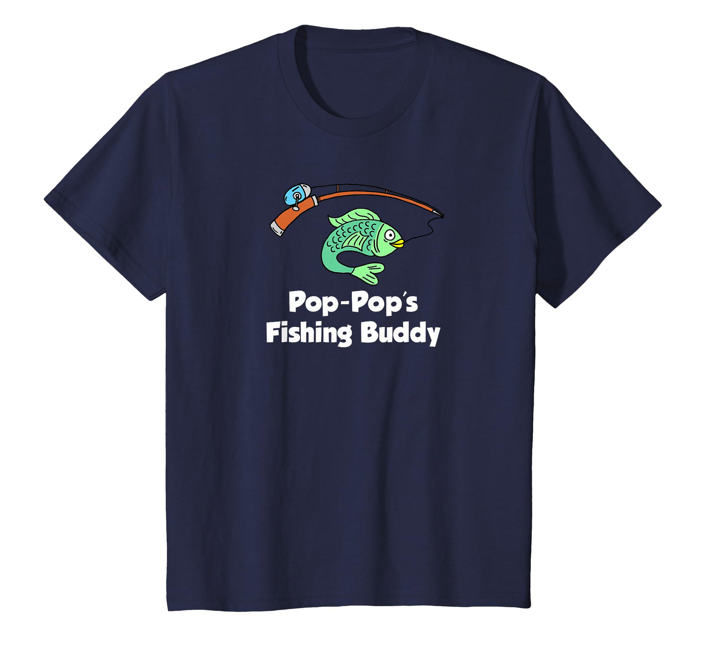 Pop Pops Fishing Buddy Grandson Or T-Shirt - Custom Art Print Men Women - T-Shirt, Sweatshirt, Hoodie