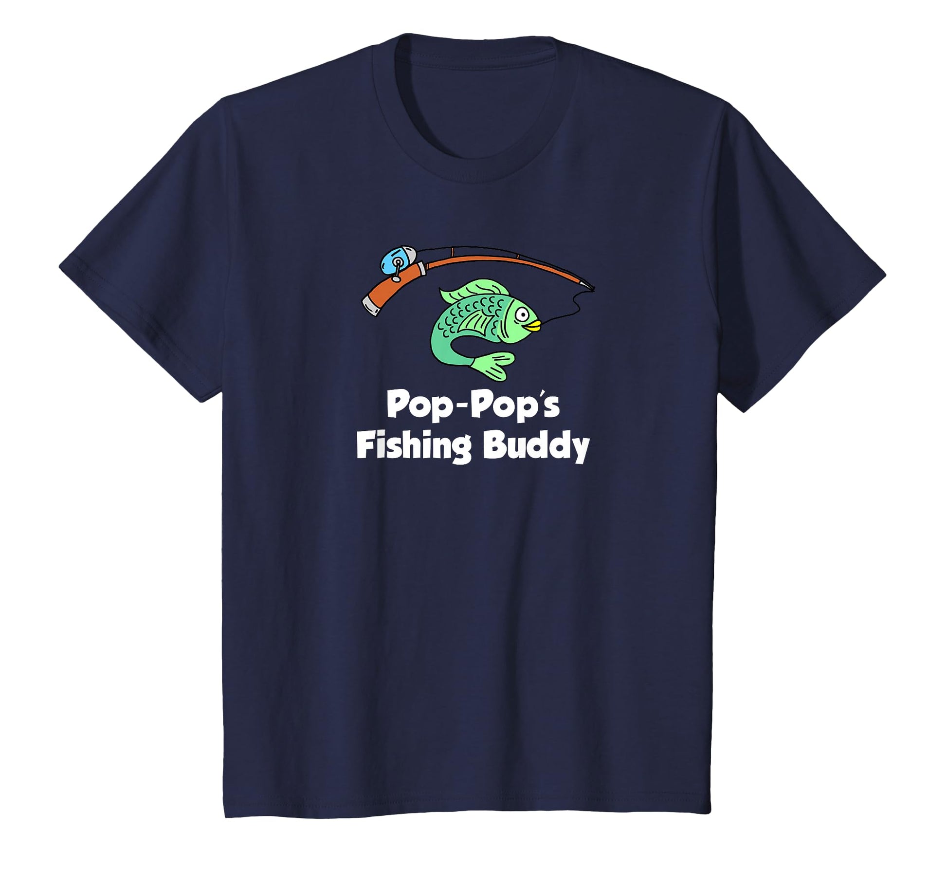 Pop Pops Fishing Buddy Grandson Or T-Shirt - Custom Art Print Men Women - T-Shirt, Sweatshirt, Hoodie