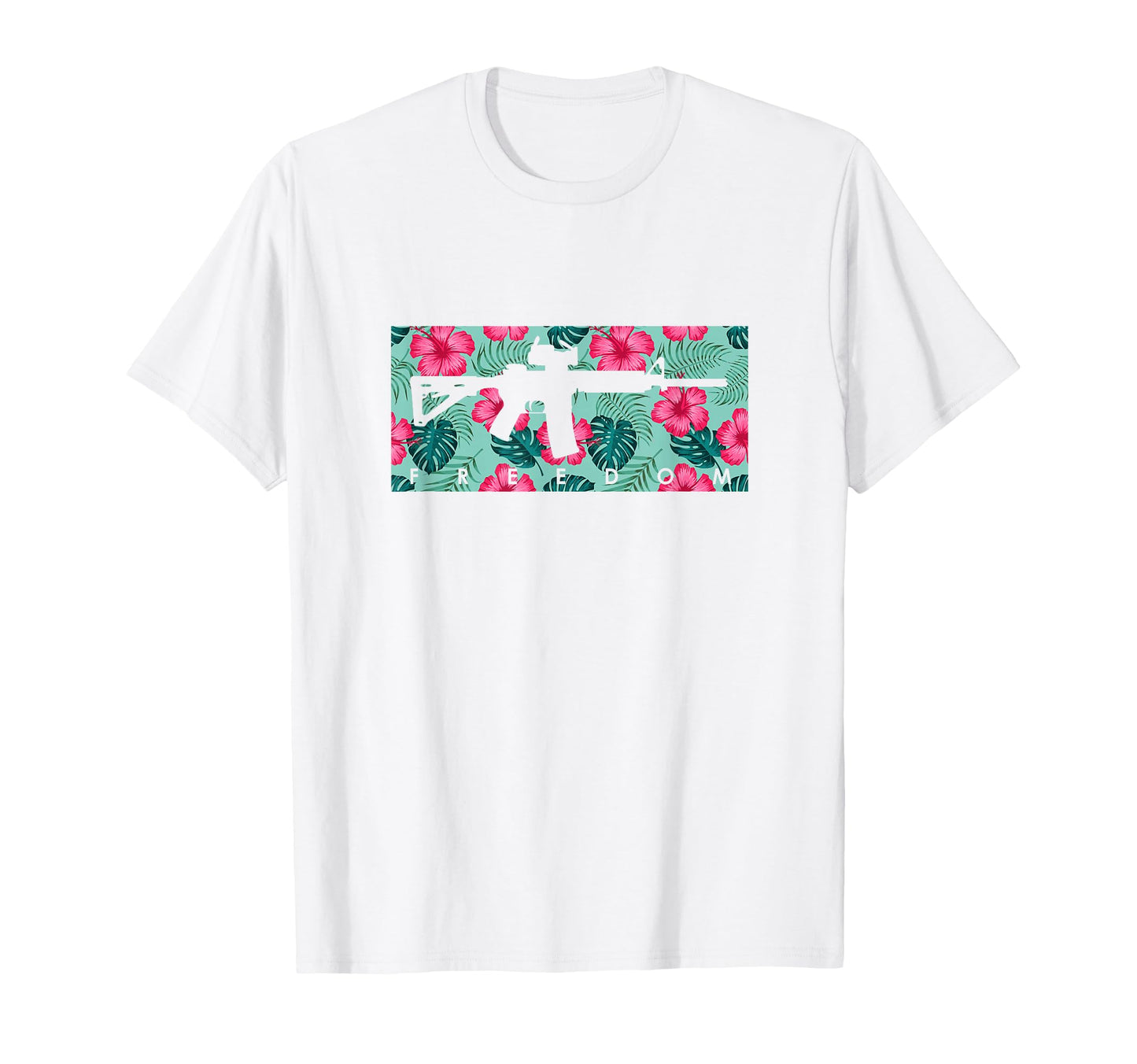 Tropical Gun Lover Firearm Beach T-Shirt - Casual Everyday Wear Men Women - T-Shirt, Sweatshirt, Hoodie