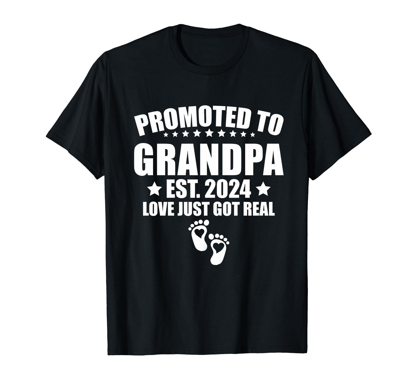 Promoted To Grandpa Est 2024 Gifts T-Shirt - Custom Art Print for Adults - T-Shirt, Sweatshirt, Hoodie