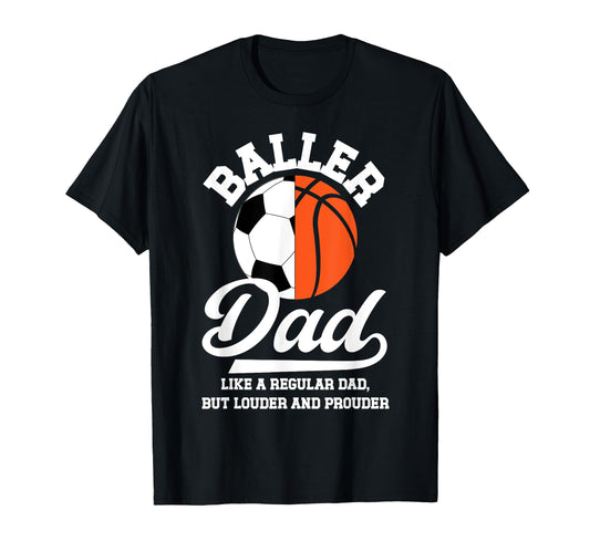 Baller Dad Definition Basketball T-Shirt - Minimalist Print Men Women - T-Shirt, Sweatshirt, Hoodie