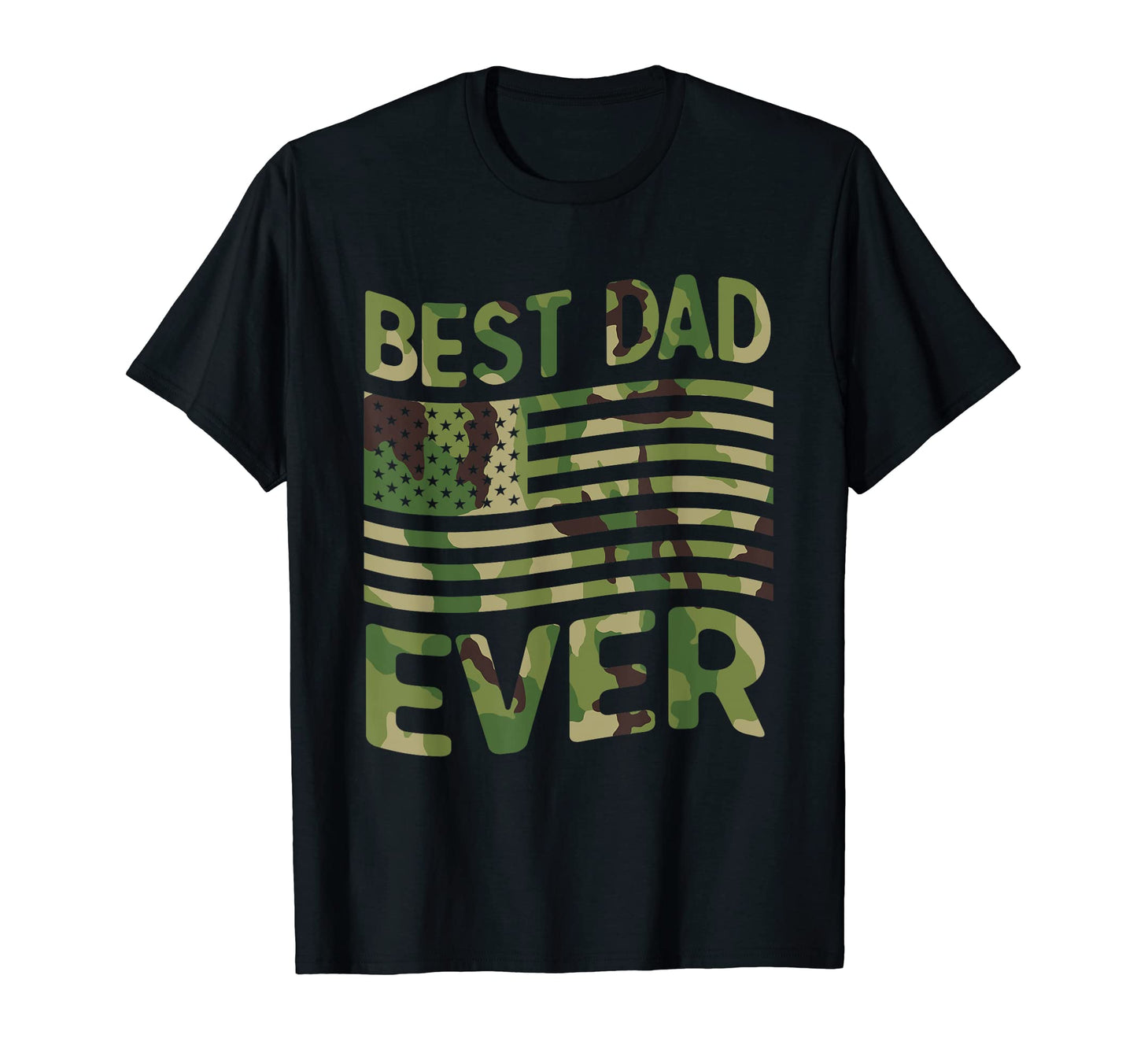 Best Dad Ever Fathers Day Gift American T-Shirt - Graphic Print Unisex - T-Shirt, Sweatshirt, Hoodie