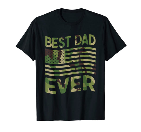 Best Dad Ever Fathers Day Gift American T-Shirt - Graphic Print Unisex - T-Shirt, Sweatshirt, Hoodie