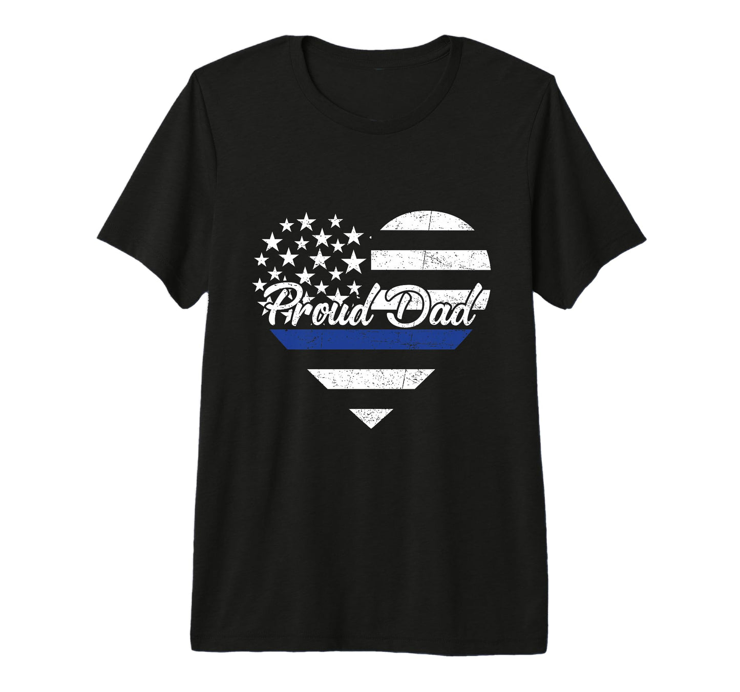 Proud Police Officer Dad Thin Blue Line T-Shirt - Graphic Print Unisex - T-Shirt, Sweatshirt, Hoodie