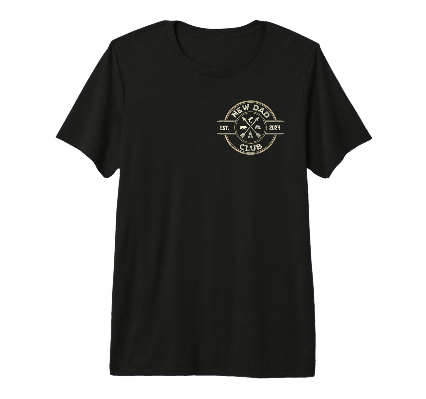 New Dad Club Established 2024 Camping T-Shirt - Custom Art Print Unisex - T-Shirt, Sweatshirt, Hoodie