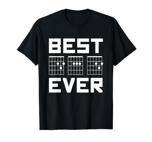 Best Dad Ever Guitar Chords Musician Father T-Shirt - Graphic Print Unisex - T-Shirt, Sweatshirt, Hoodie