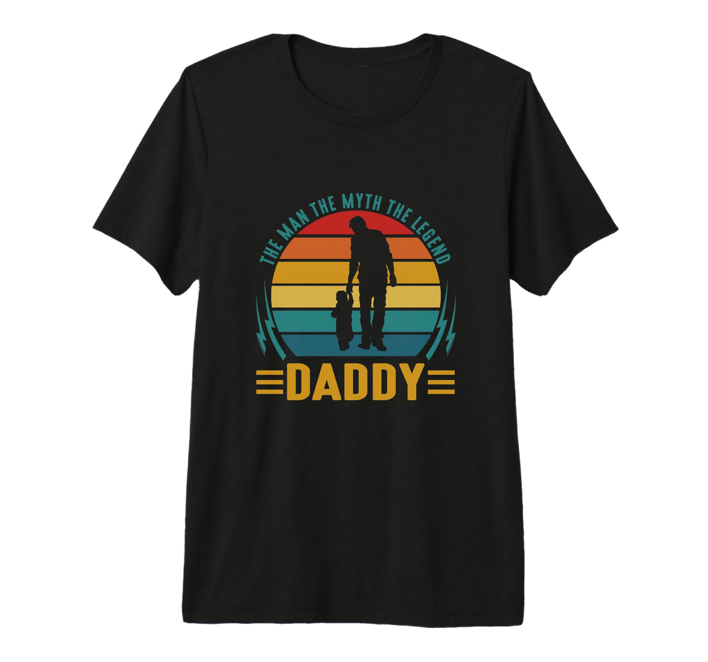 Daddy Myth Legend Fathers Day Gift Dad T-Shirt - Custom Art Print Men Women - T-Shirt, Sweatshirt, Hoodie