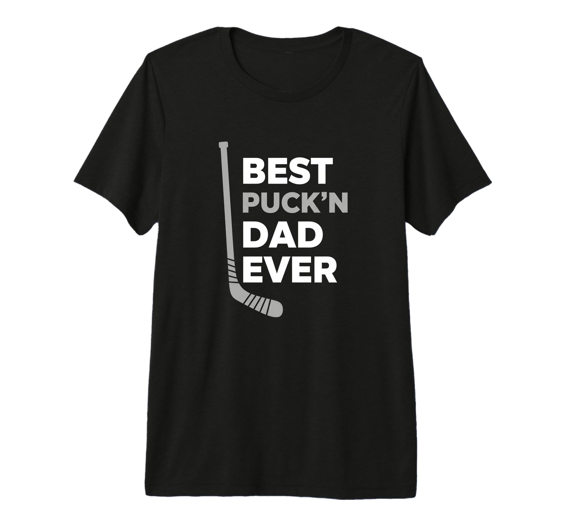 Hockey Dad Best Puckn Dad Ever Funny T-Shirt - Graphic Print Unisex - T-Shirt, Sweatshirt, Hoodie