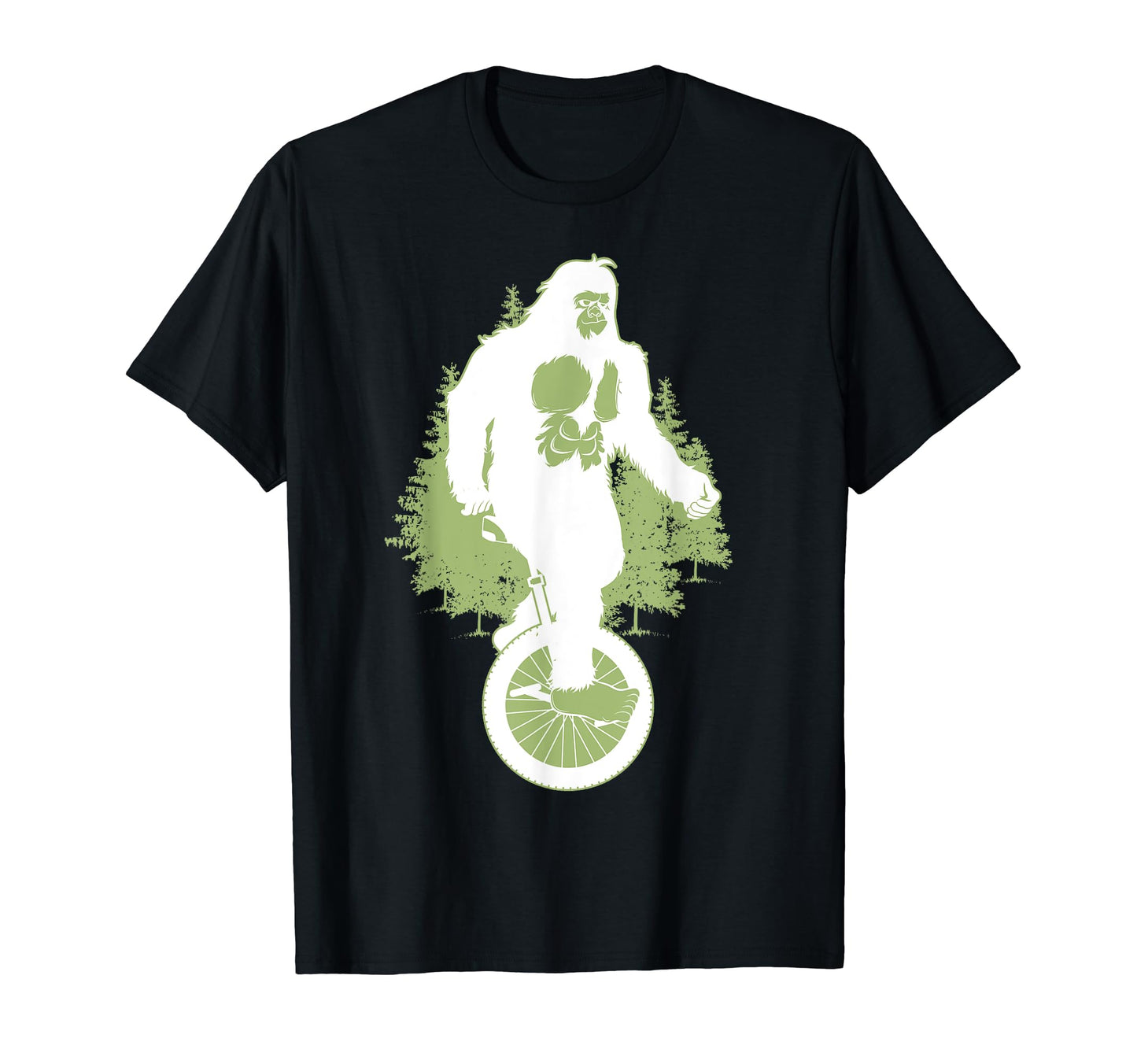 Bigfoot Unicycle Bike Unicyclist T-Shirt - Aesthetic Graphic Men Women - T-Shirt, Sweatshirt, Hoodie