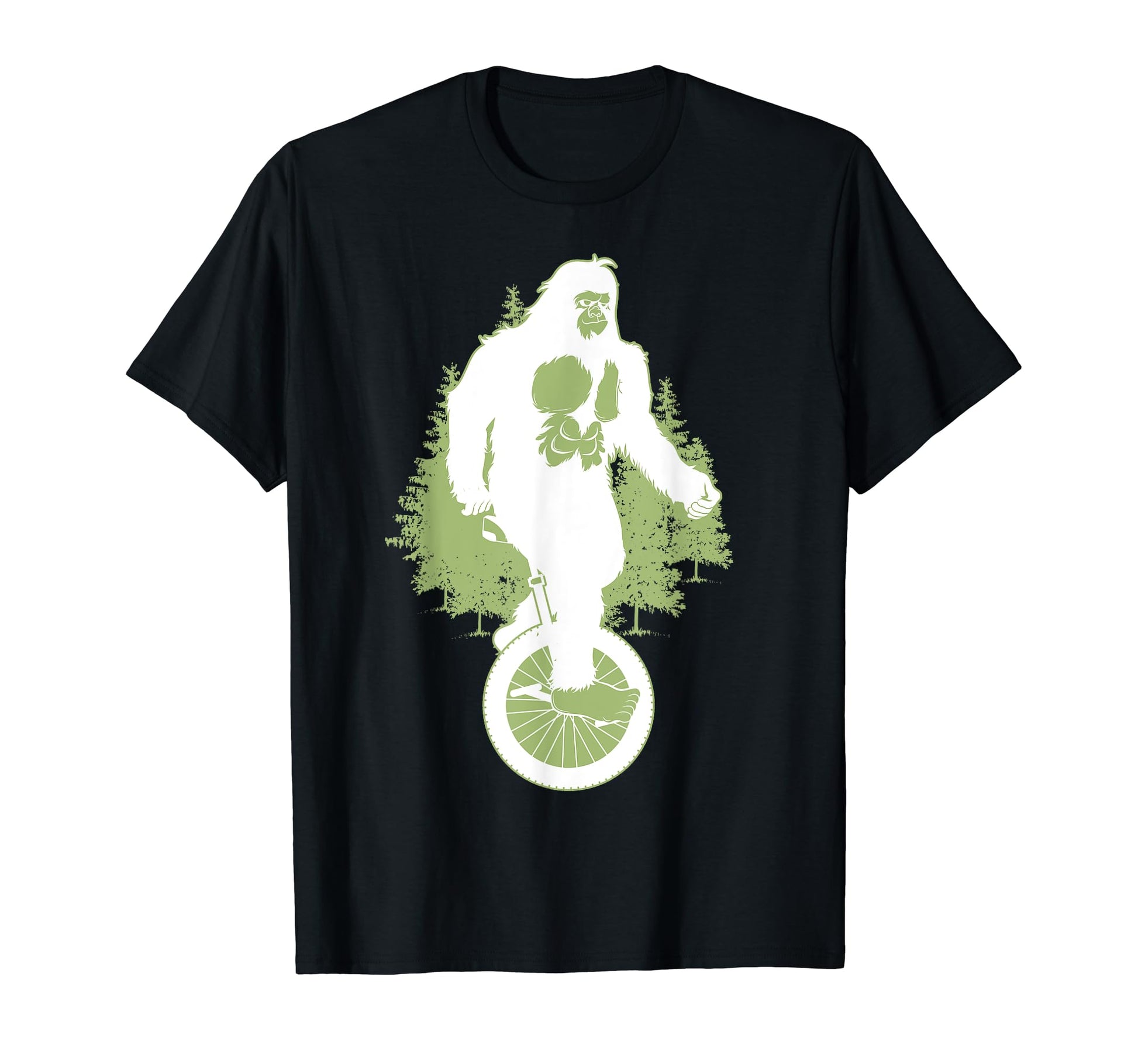 Bigfoot Unicycle Bike Unicyclist T-Shirt - Aesthetic Graphic Men Women - T-Shirt, Sweatshirt, Hoodie