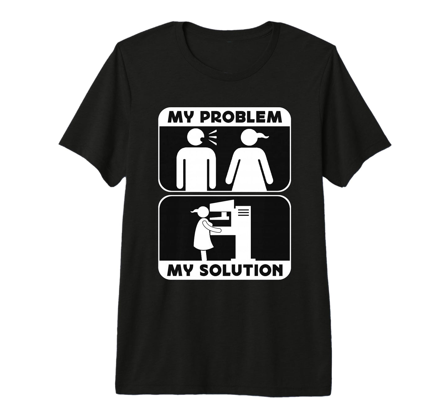 My Problem My Pictogram Mom Dad Rad T-Shirt - Novelty Apparel for Adults - T-Shirt, Sweatshirt, Hoodie