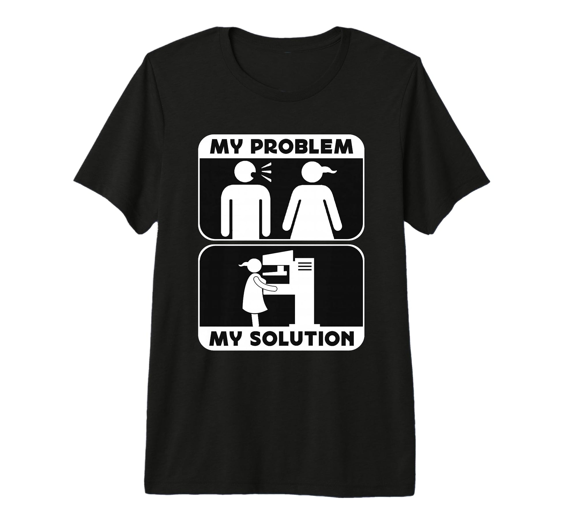 My Problem My Pictogram Mom Dad Rad T-Shirt - Novelty Apparel for Adults - T-Shirt, Sweatshirt, Hoodie