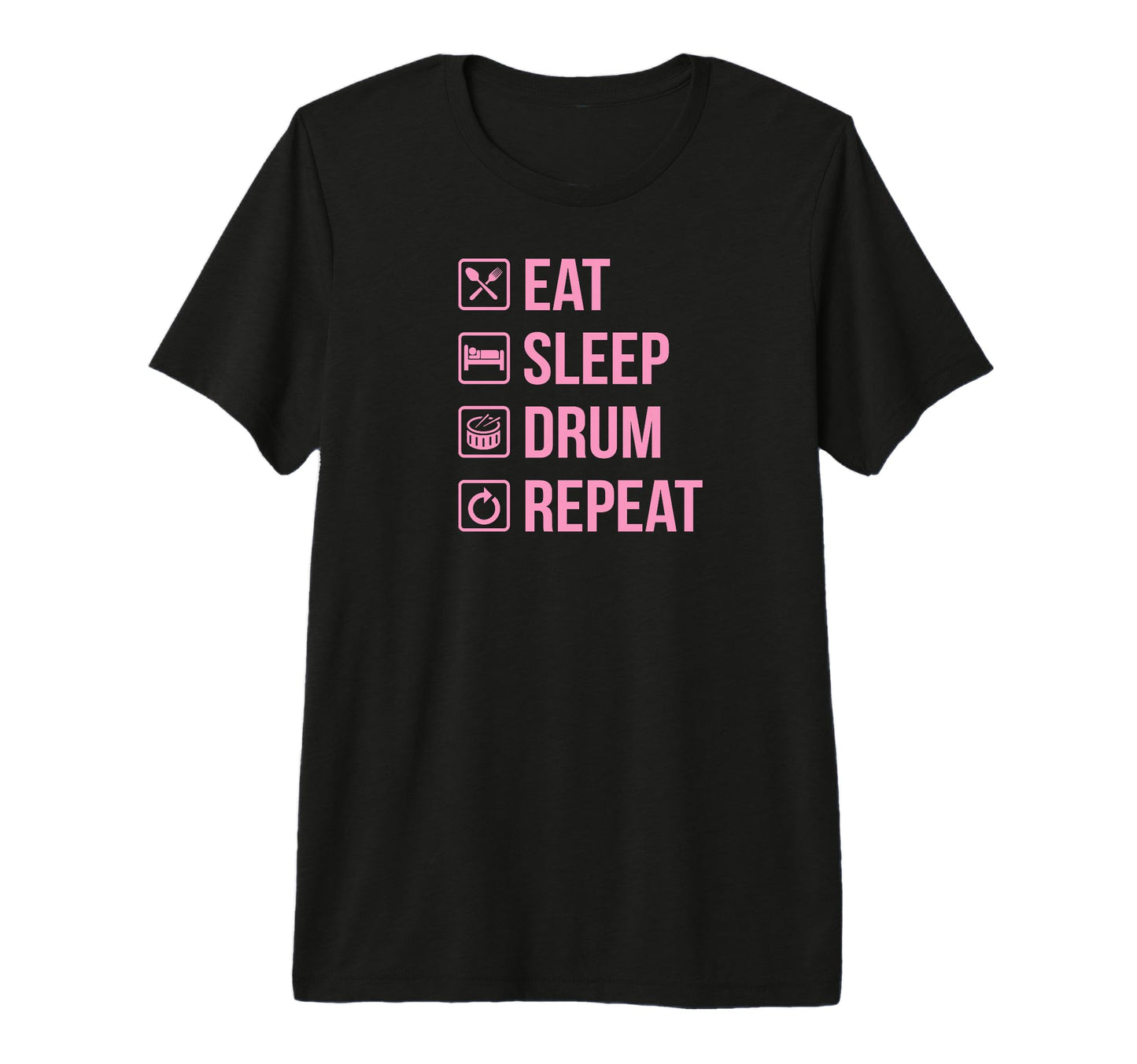 Eat Sleep Drum Repeat 90S Drummer T-Shirt - Unique Graphic for Adults - T-Shirt, Sweatshirt, Hoodie
