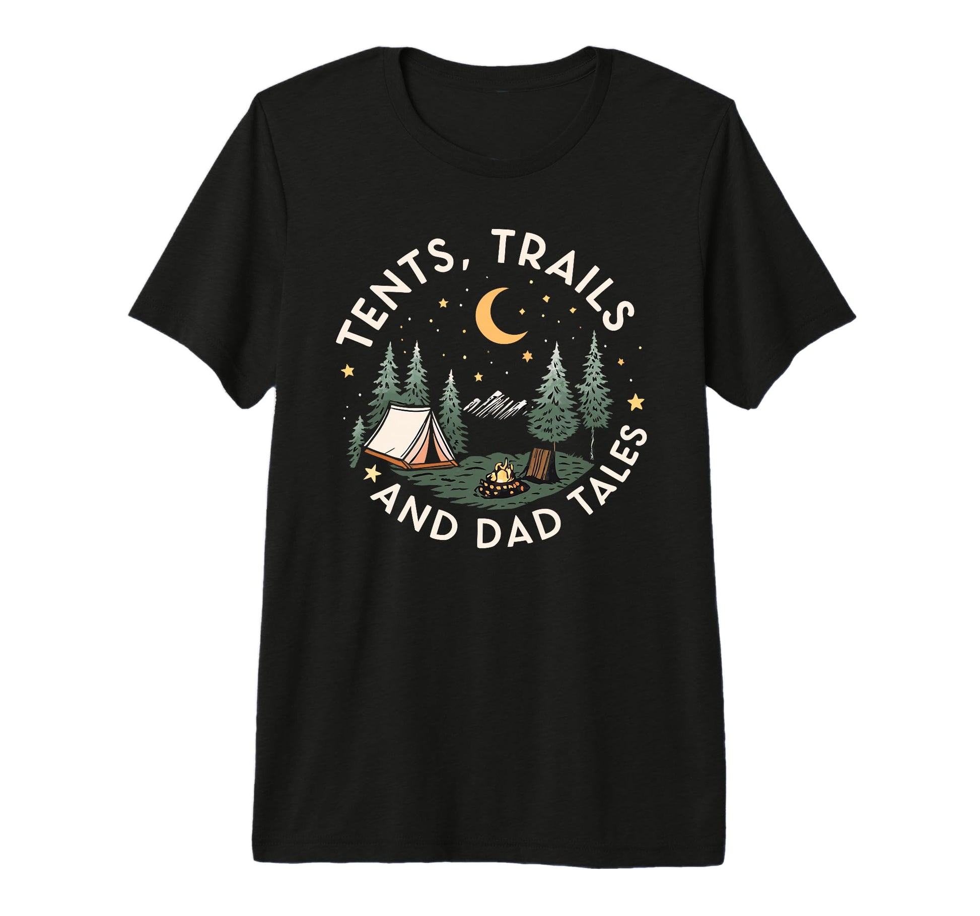 Mens Fathers Day Adventure Camping Dad T-Shirt - Custom Art Print Unisex - T-Shirt, Sweatshirt, Hoodie