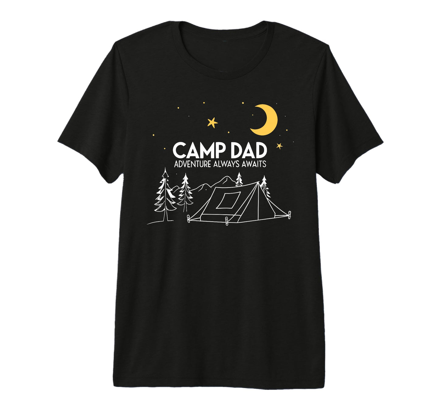 Mens Camp Dad Adventure Awaits T-Shirt - Novelty Apparel for Adults - T-Shirt, Sweatshirt, Hoodie