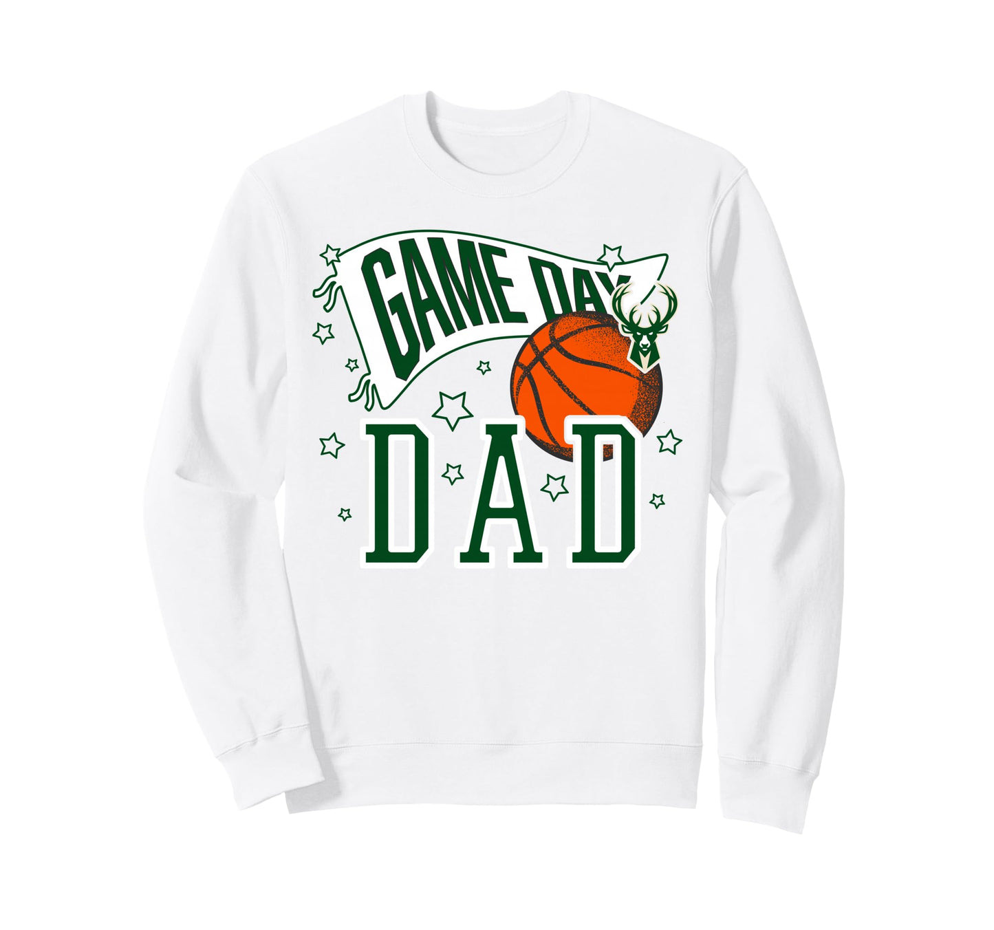 Nba Milwaukee Bucks Fathers Day Pennant Sweatshirt - Unique Graphic Unisex - T-Shirt, Sweatshirt, Hoodie
