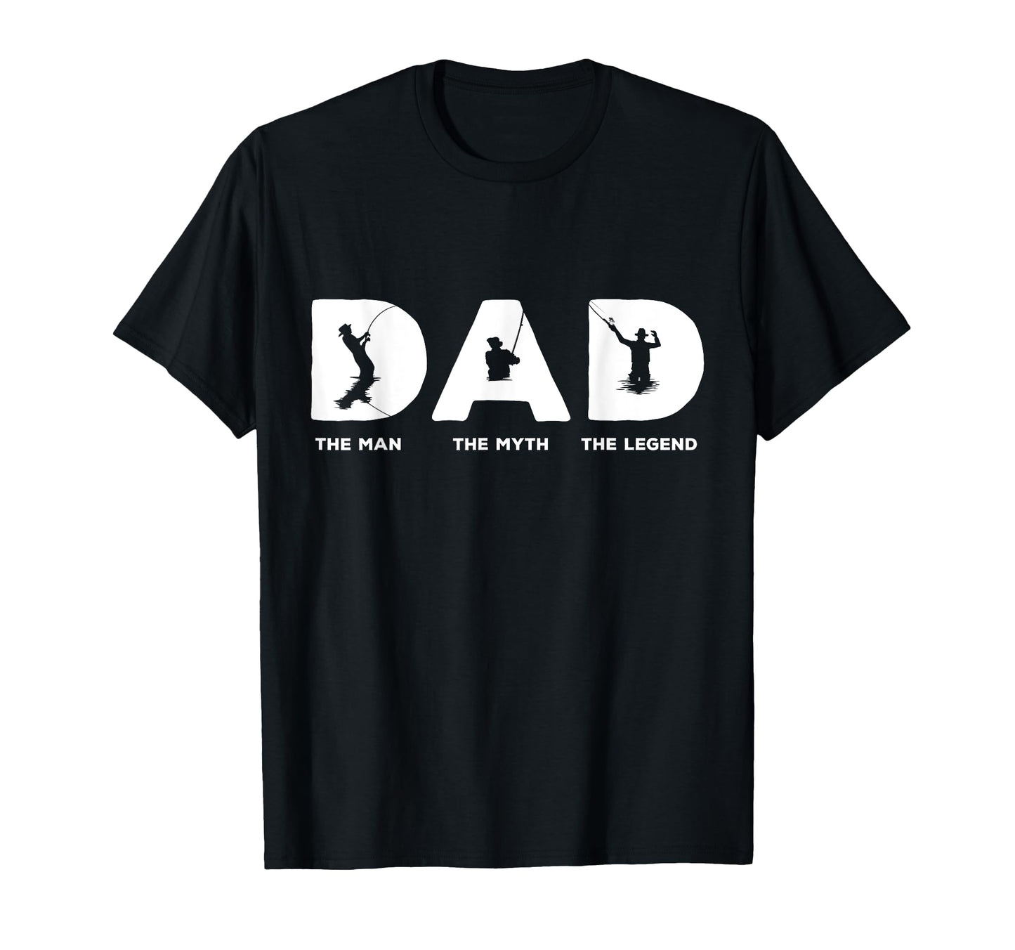 Fishing Dad Myth Legend Fisherman T-Shirt - Minimalist Print Men Women - T-Shirt, Sweatshirt, Hoodie