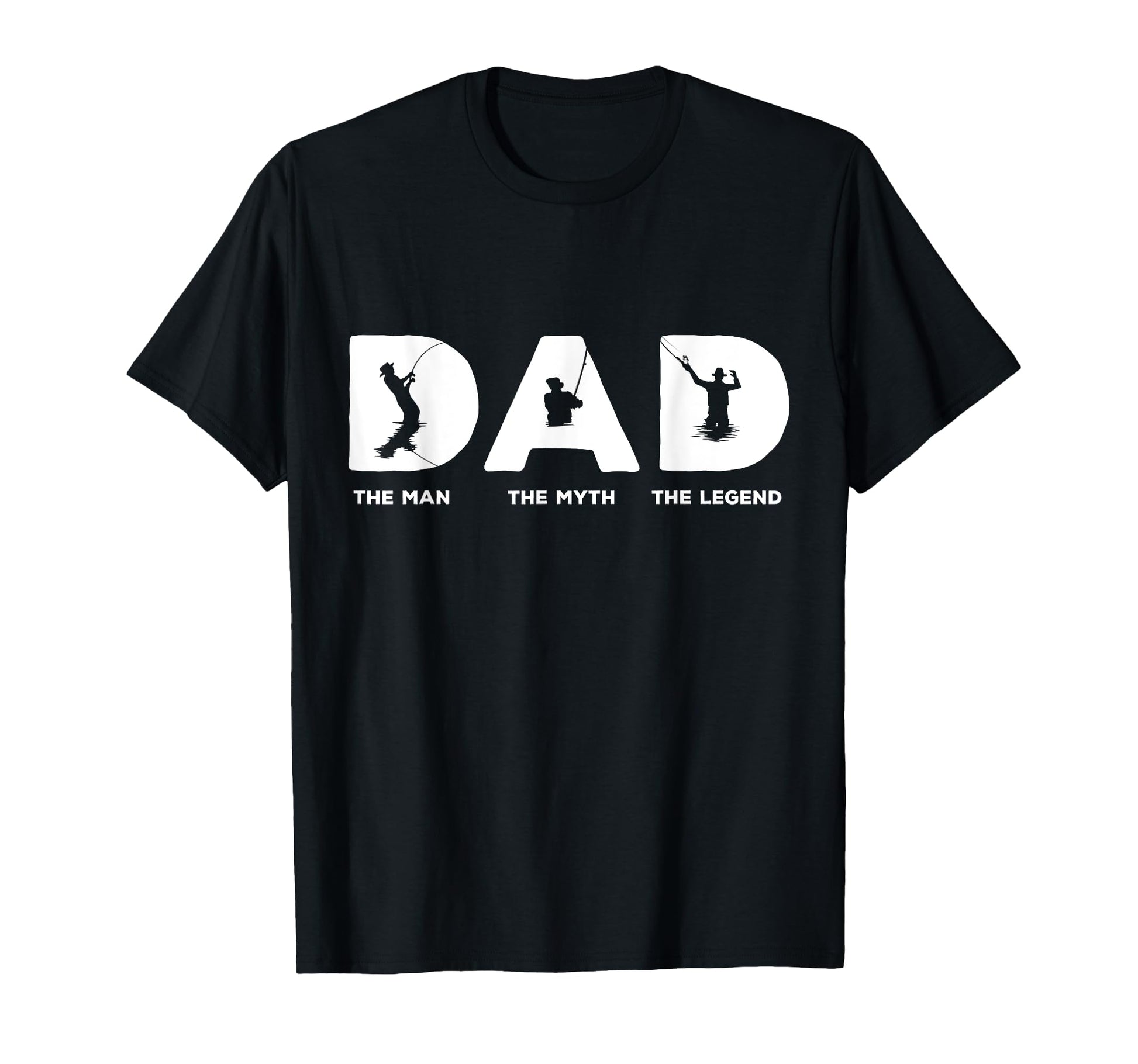 Fishing Dad Myth Legend Fisherman T-Shirt - Minimalist Print Men Women - T-Shirt, Sweatshirt, Hoodie