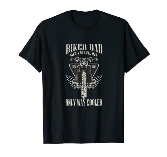 Biker Dad Motorcycle Fathers Day T-Shirt - Trendy Graphic Men Women - T-Shirt, Sweatshirt, Hoodie