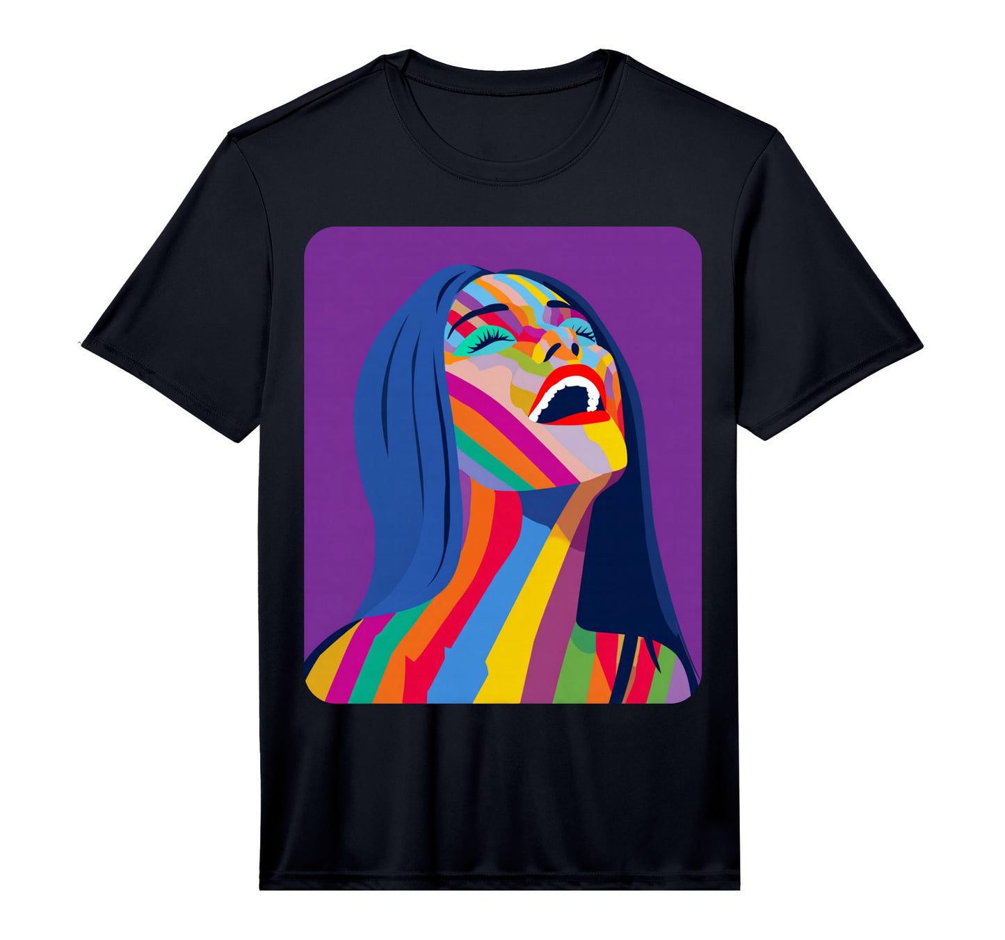 Pop Art Colorful Womens Designer Purple T-Shirt - Graphic Print Unisex - T-Shirt, Sweatshirt, Hoodie