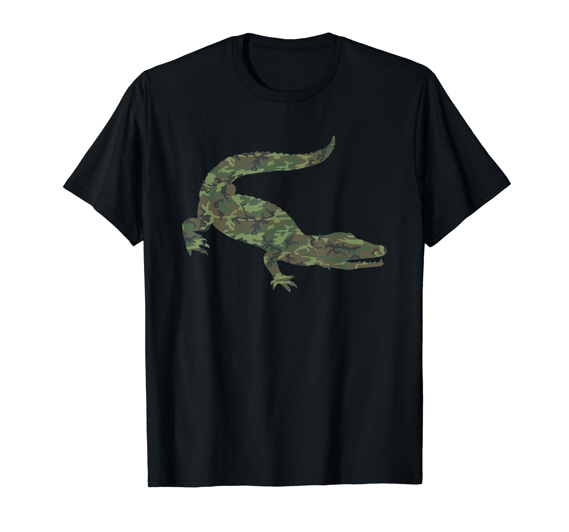 Military Alligator Camo Us Crocodile T-Shirt - Trendy Graphic for Adults - T-Shirt, Sweatshirt, Hoodie
