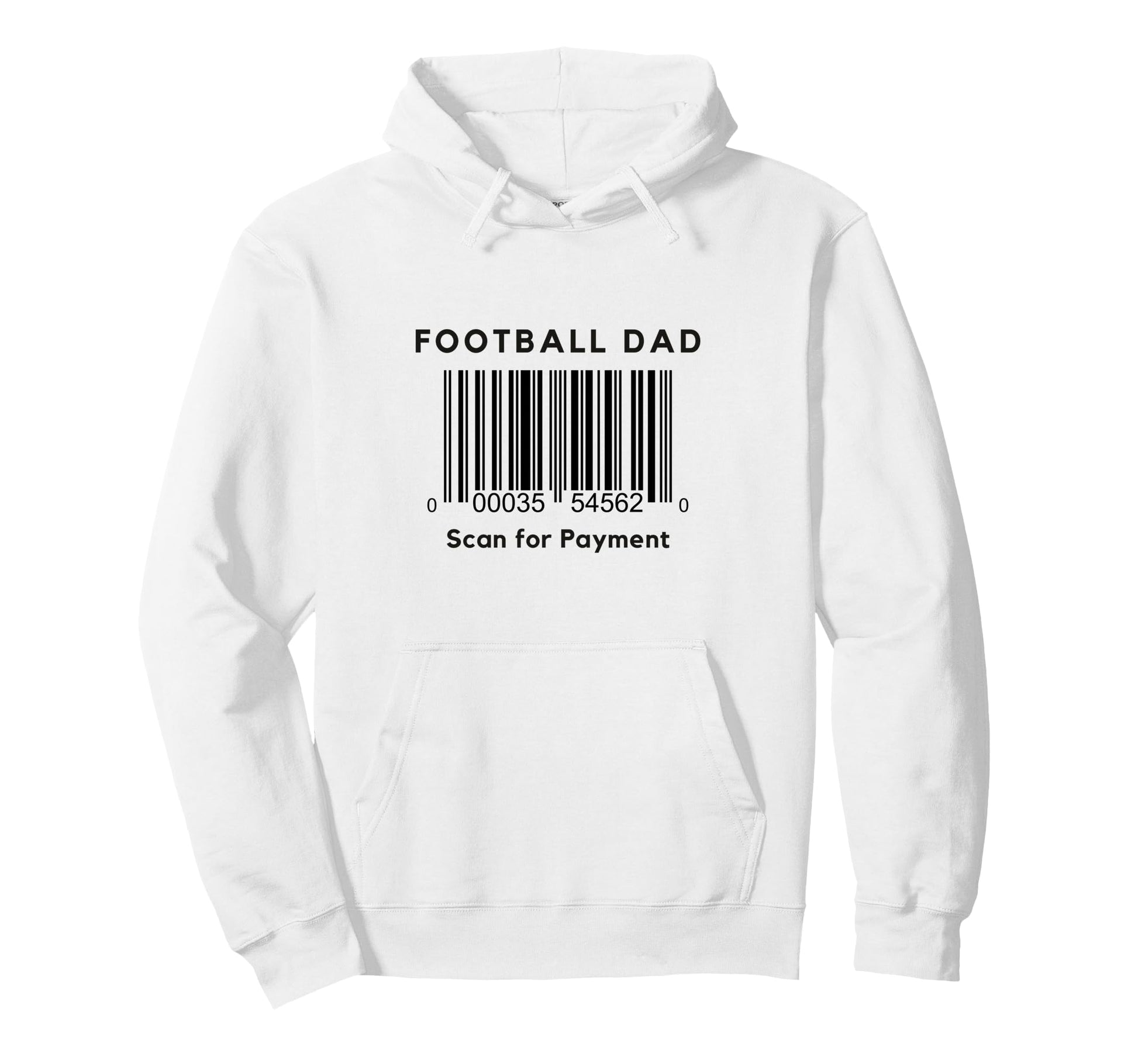 Funny Football Dad Scan Payment Barcode Hoodie - Minimalist Print Unisex - T-Shirt, Sweatshirt, Hoodie