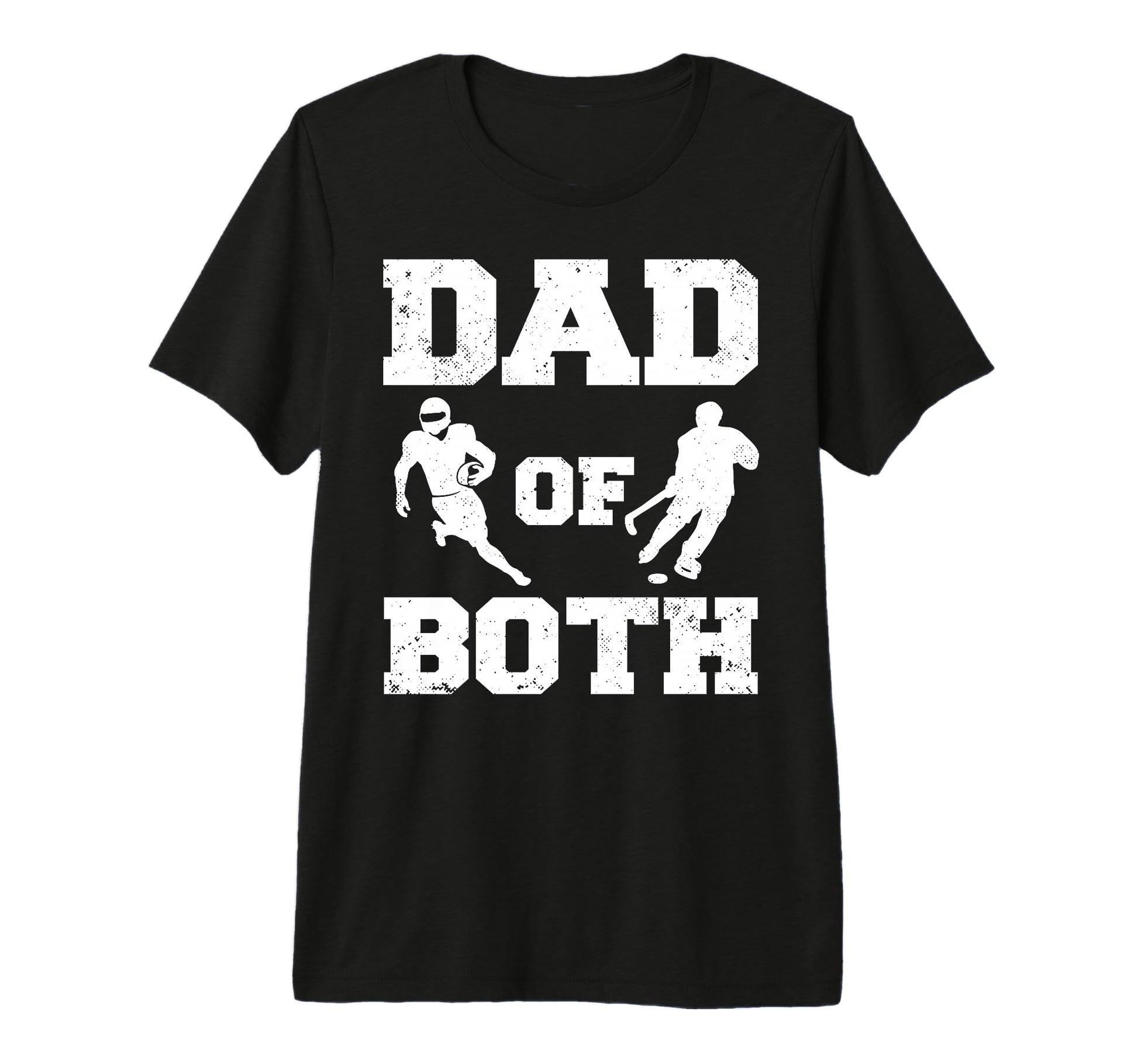 Mens Dad Both Funny Football Hockey T-Shirt - Minimalist Print for Adults - T-Shirt, Sweatshirt, Hoodie