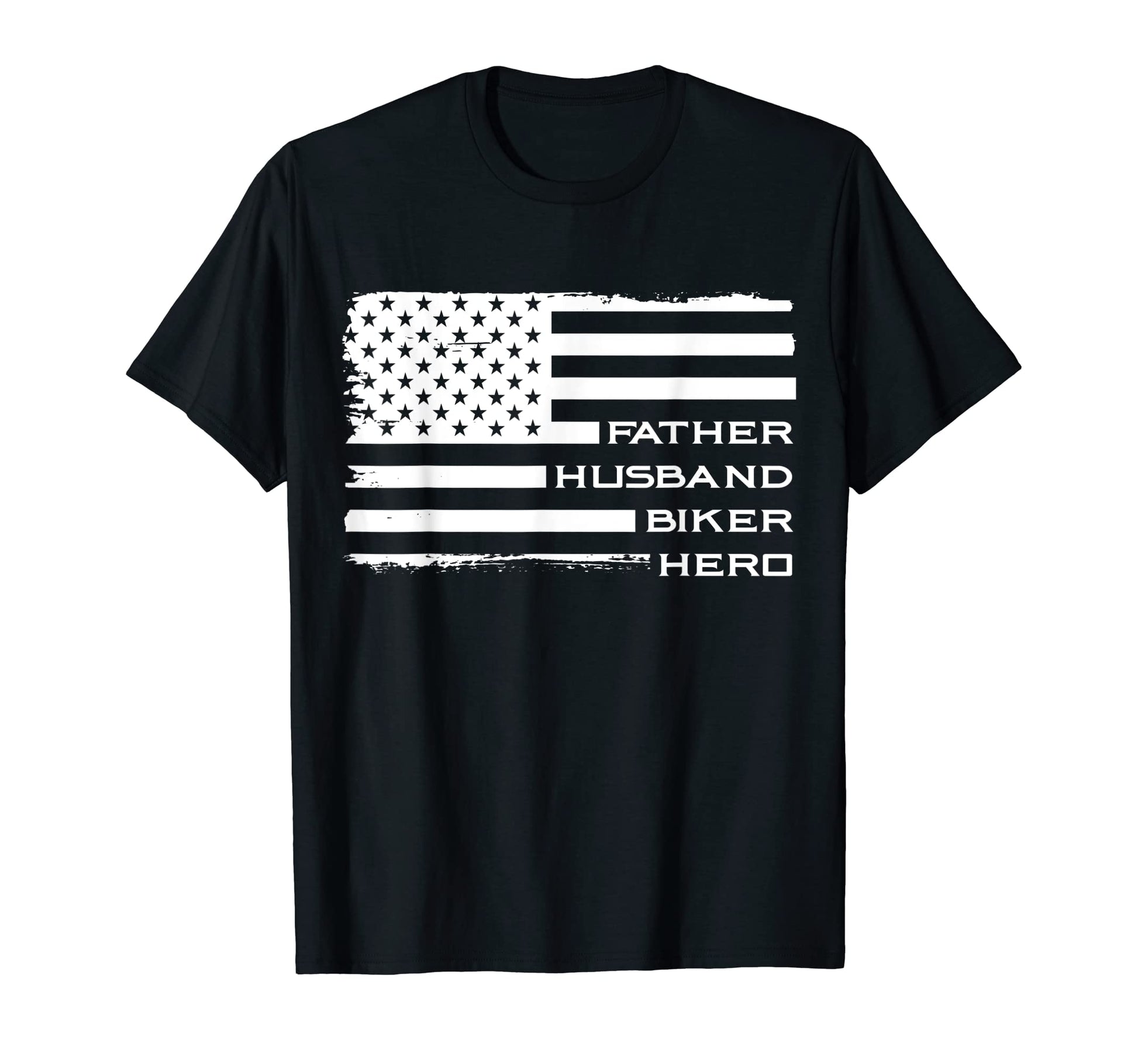 Mens Father Husband Biker Hero Fathers T-Shirt - Minimalist Print Unisex - T-Shirt, Sweatshirt, Hoodie