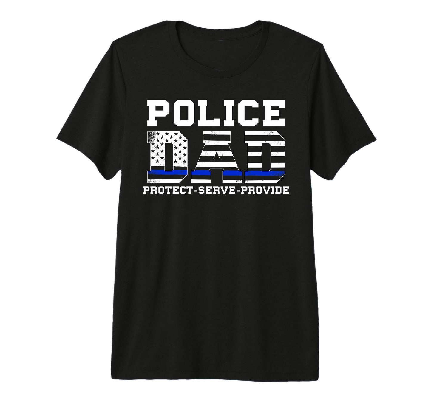 Mens Proud Police Dad Law T-Shirt - Custom Art Print for Adults - T-Shirt, Sweatshirt, Hoodie