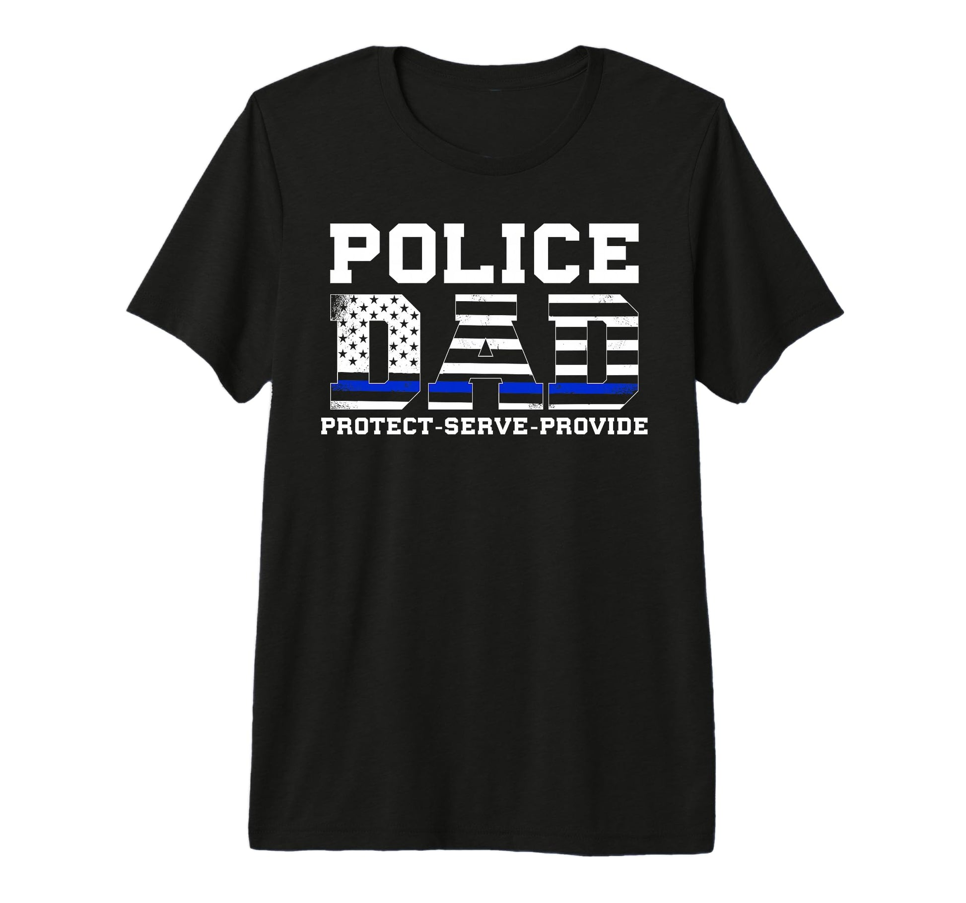 Mens Proud Police Dad Law T-Shirt - Custom Art Print for Adults - T-Shirt, Sweatshirt, Hoodie