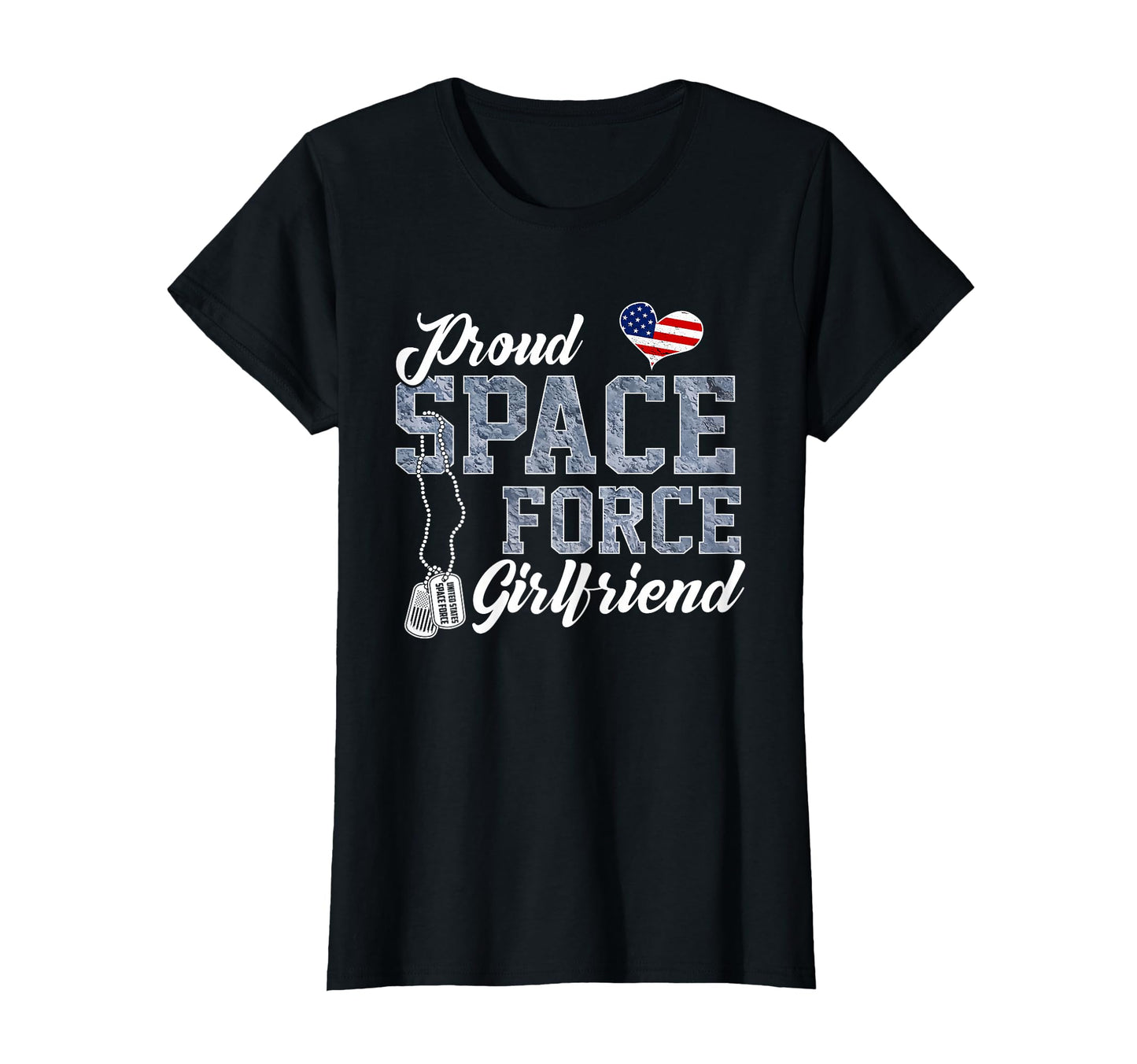 Proud Space Force Girlfriend Us T-Shirt - Minimalist Print for Adults - T-Shirt, Sweatshirt, Hoodie